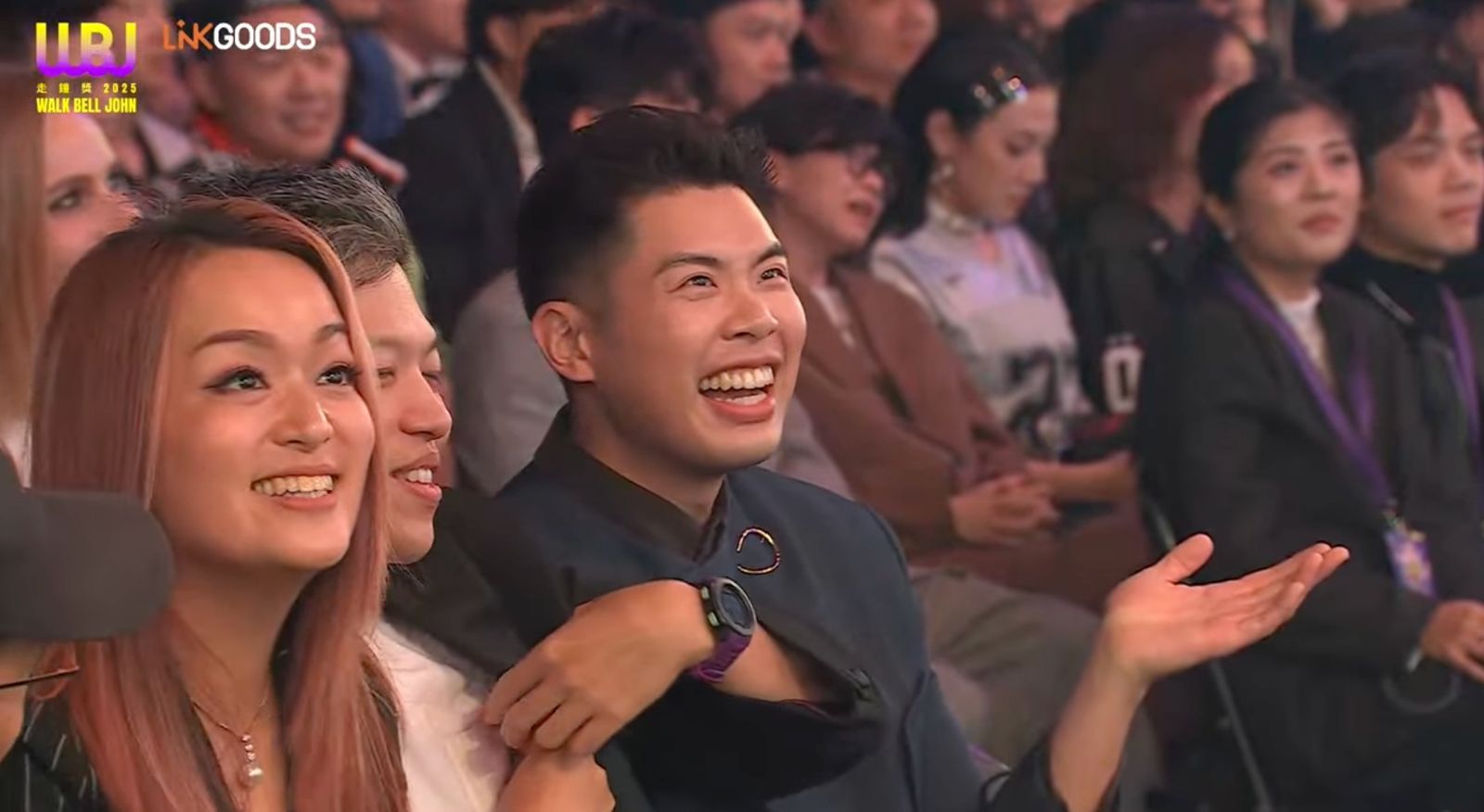 Eric被cue到一臉困惑。翻攝YT@走鐘獎