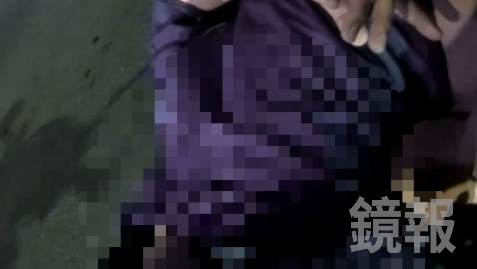 陳男遭拖下車後狼狽遭到壓制,嘴巴不挺喊:我只是要回家。翻攝畫面