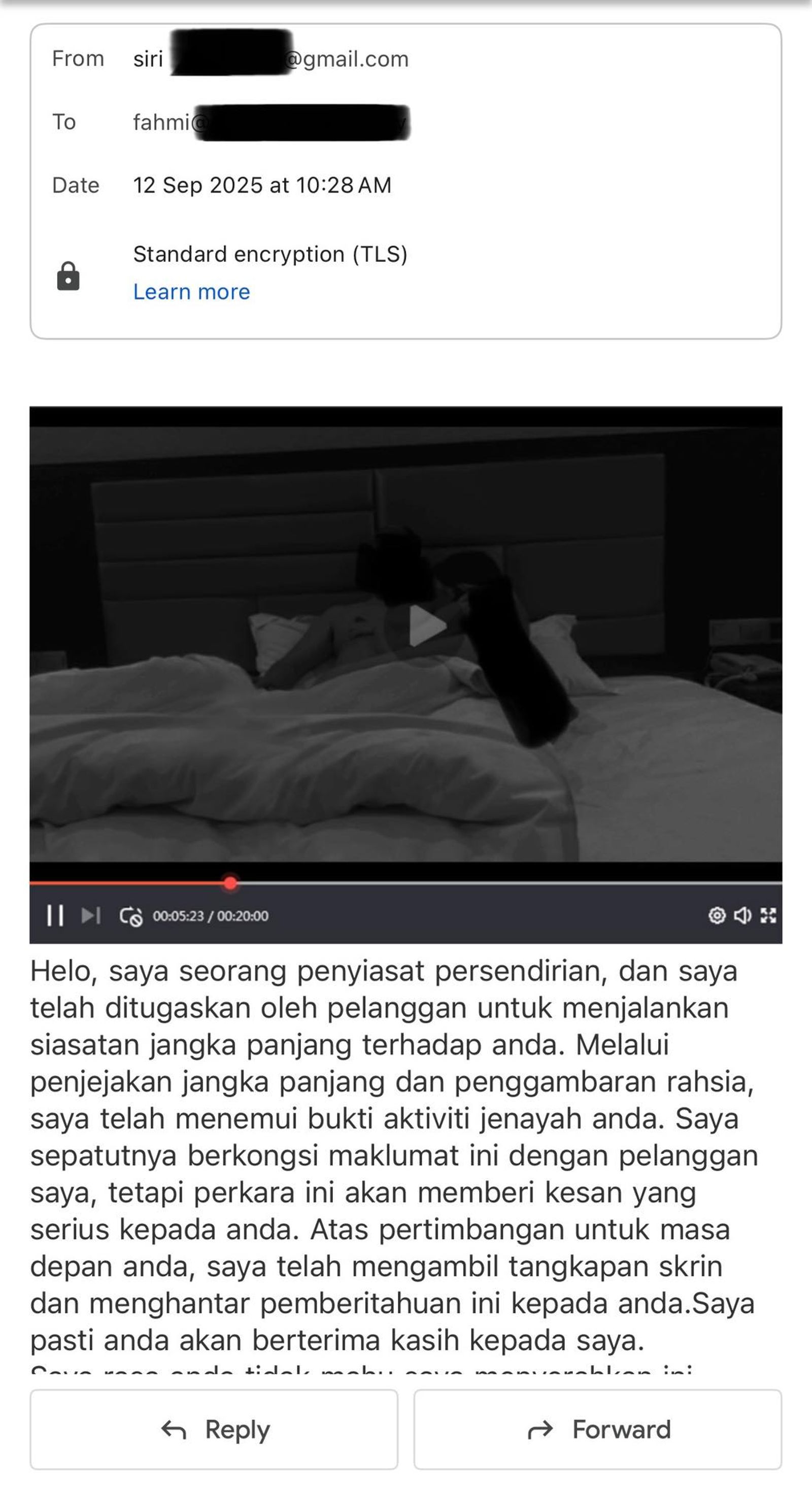 馬來西亞多位政治人物收到恐嚇電子郵件。圖／翻攝自FB／Fahmi Fadzil