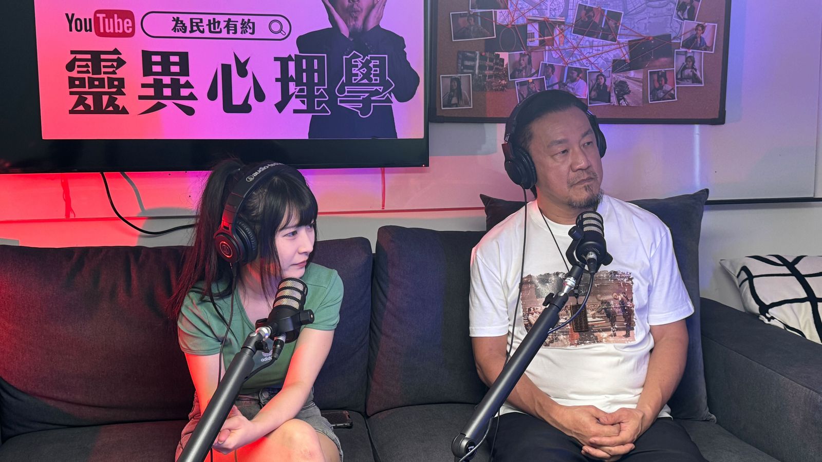 陳為民（右）攜手陸子玄（左）主持網路節目「為民也有約」說鬼故事，累積突破16萬粉絲。為民也有約提供