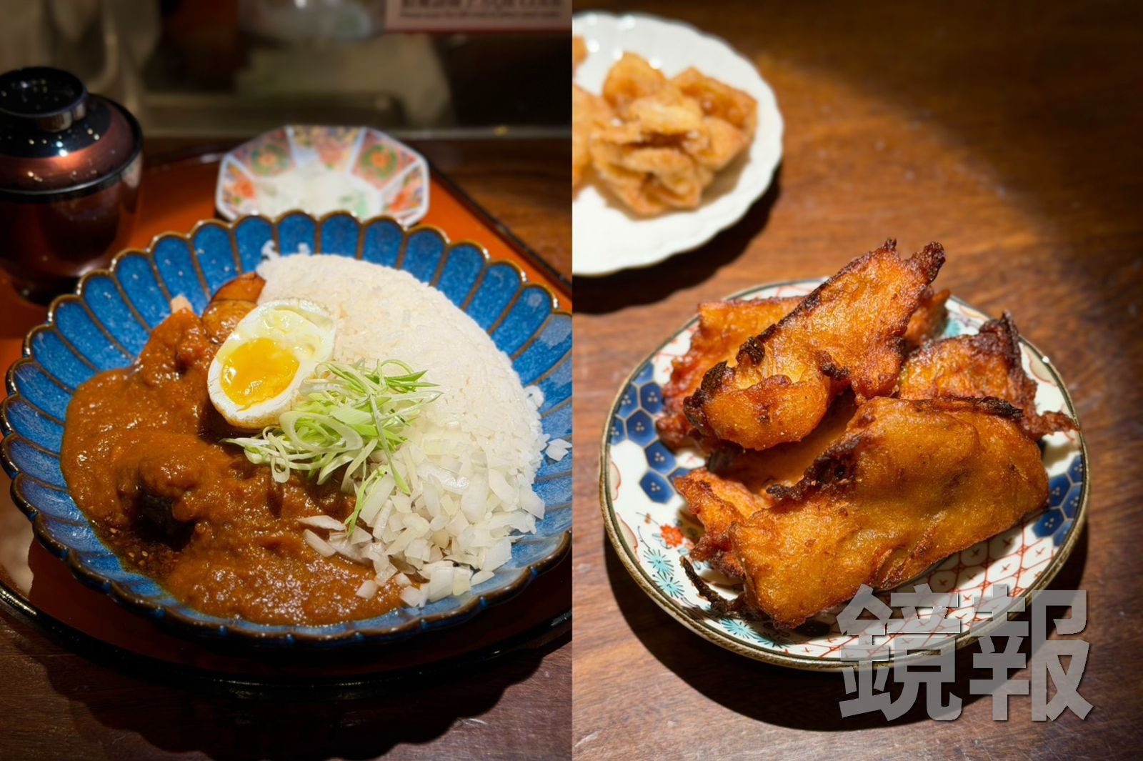 「通庵熟成咖哩」的醬汁有迷人煙燻味,白飯、味噌湯可免費續一次,「手工牛蒡天婦羅」是人氣炸物。