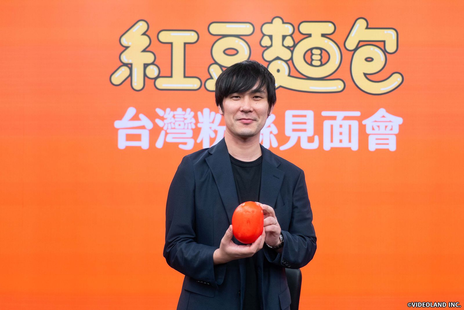 《紅豆麵包》製作統籌倉﨑憲來台宣傳。緯來日本台提供