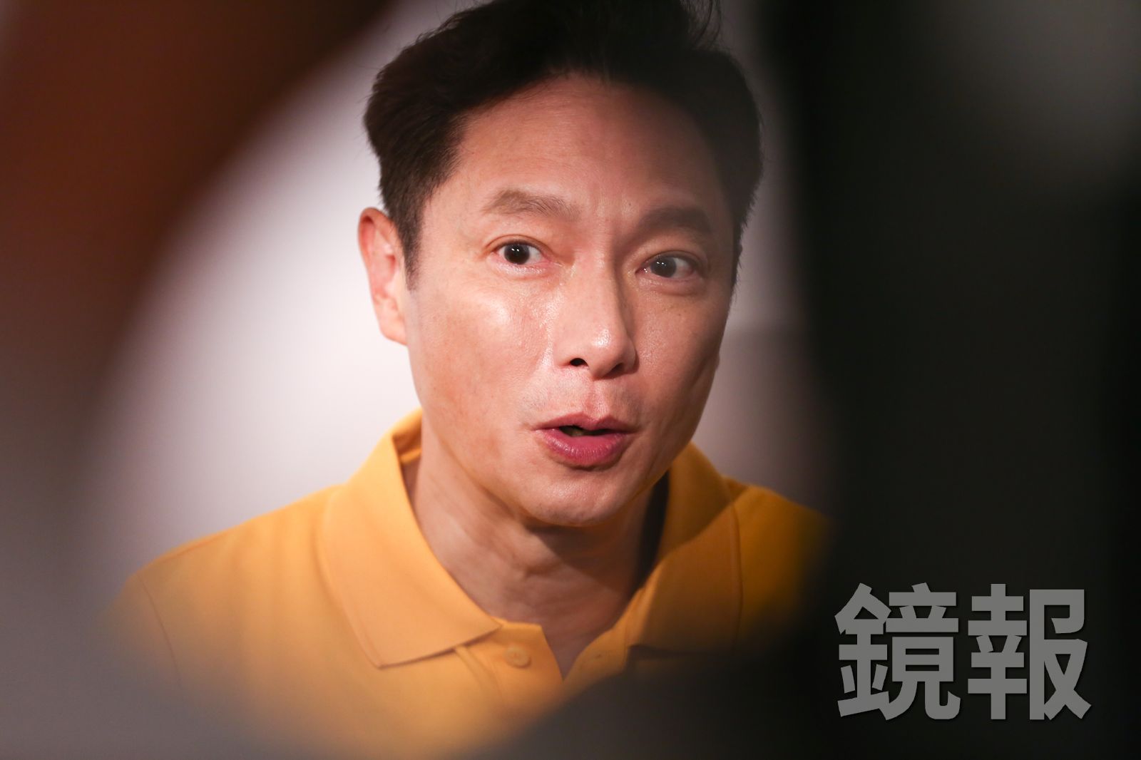 謝祖武受訪時一度眼眶泛紅。攝影李鍾泉
