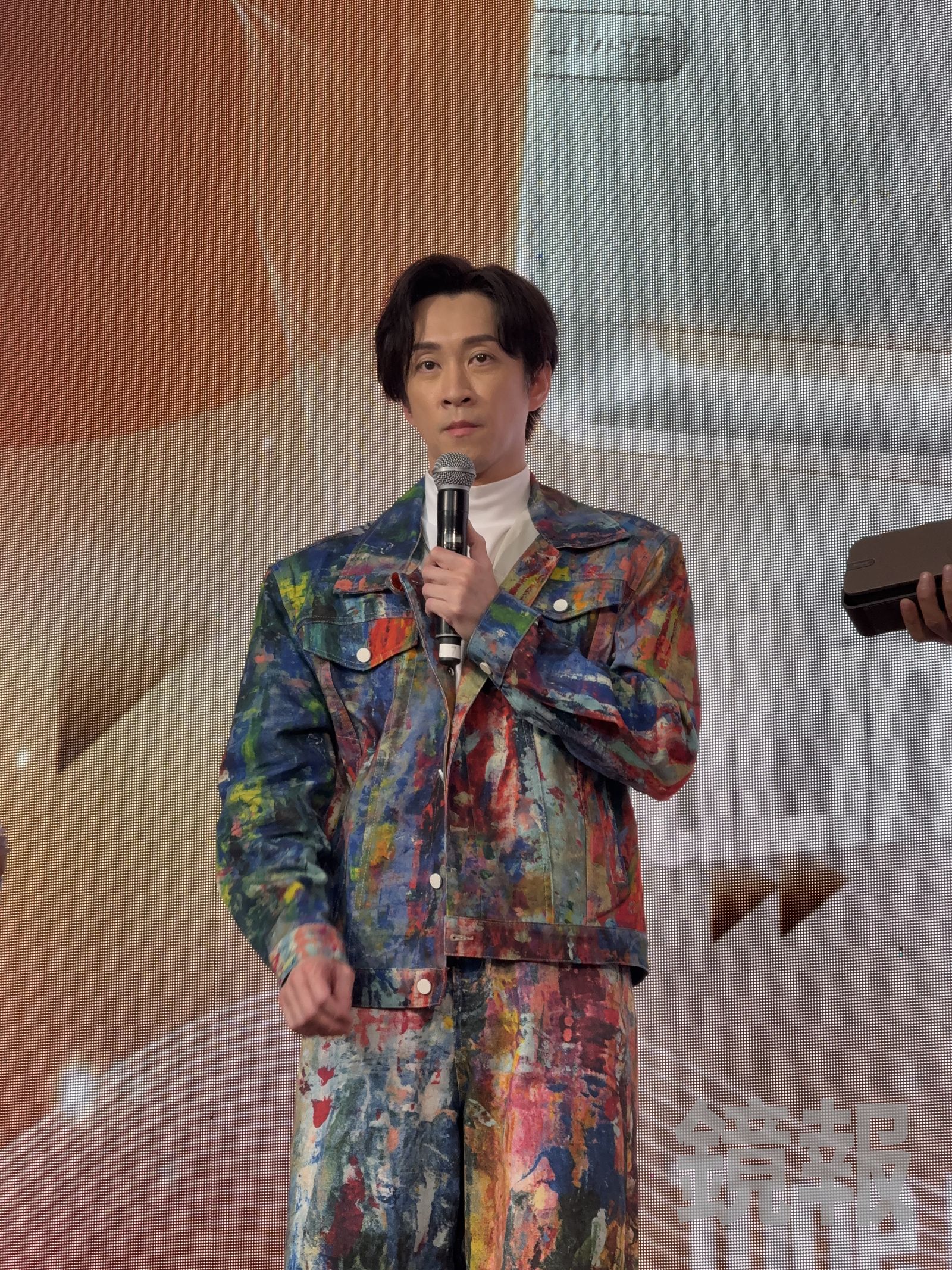 陳漢典公開婚訊後首露面。潘佳琪攝