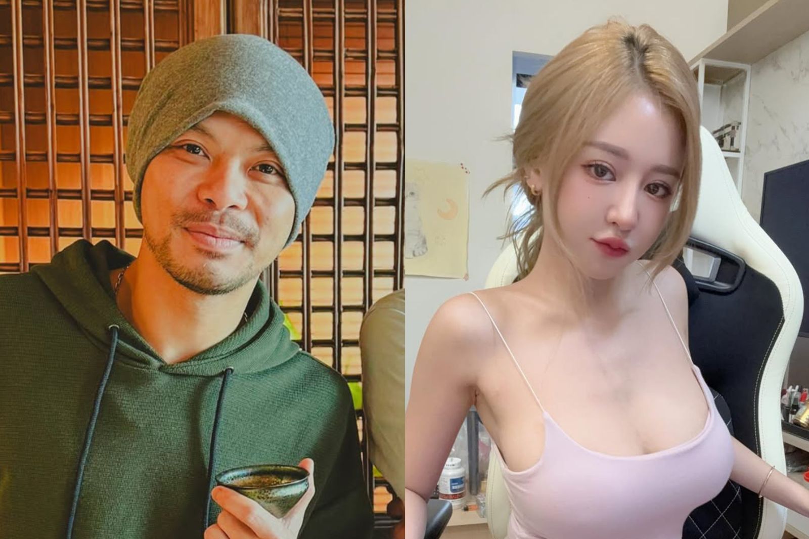 黃明志(左)涉入謝侑芯命案。翻攝黃明志&謝侑芯IG