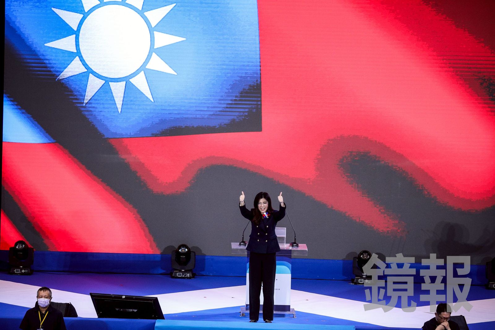 鄭麗文今天正式成為國民黨主席,她在致詞時表示,「我們會成為獅群,會成為台灣王者,讓台灣重現善跟正義」。(圖/鄒保祥攝)