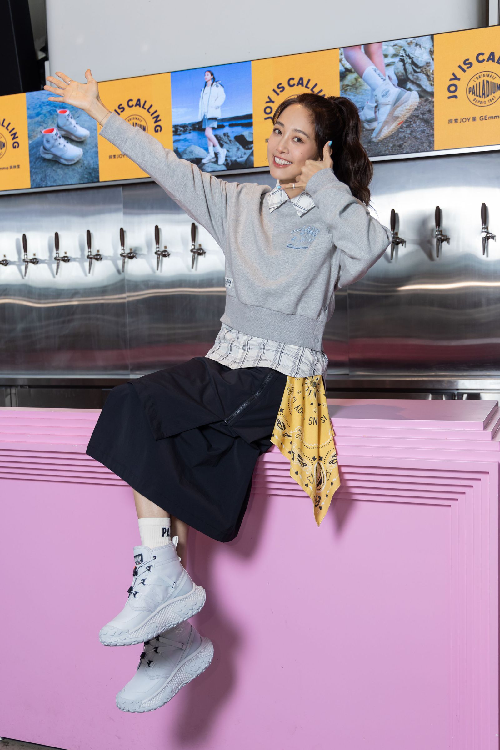 2026開年，吳映潔GEmma以法國時尚軍靴品牌PALLADIUM「探索 JOY 星」全新身分出席活動。PALLADIUM提供