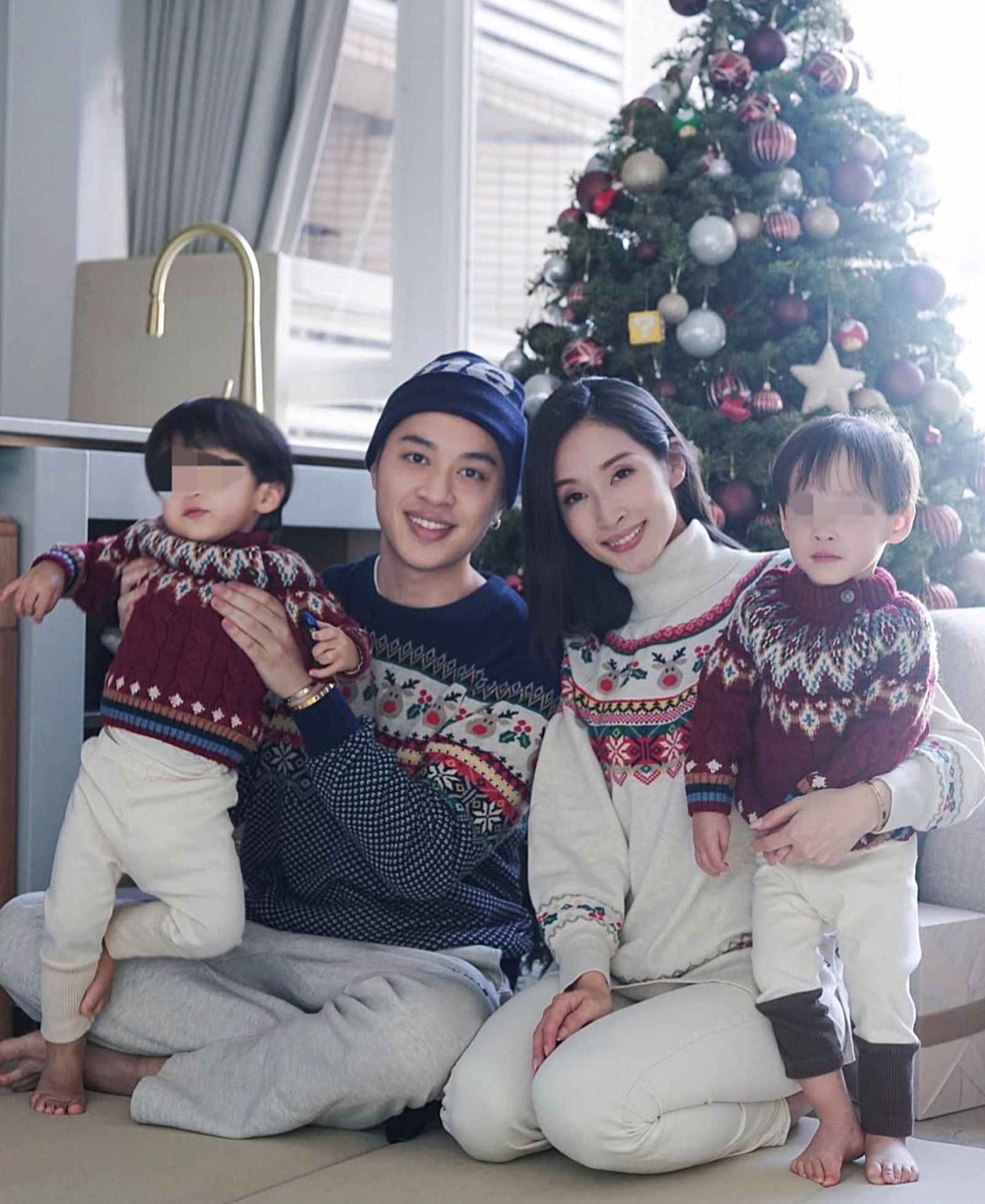 潘宇謙和老婆養育雙胞胎兒子。翻攝AP潘宇謙 IG