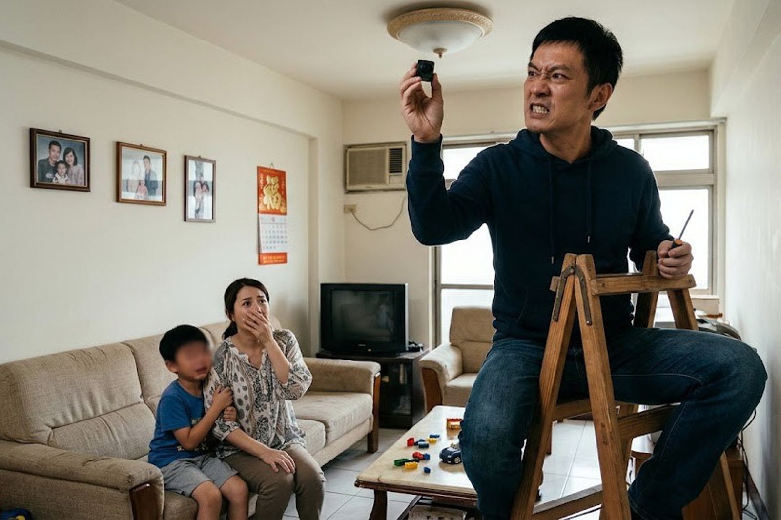 男子為了監控家中動態,竟然在屋內裝設監視器,離譜行徑讓妻小相當驚懼。示意畫面。圖/AI生成