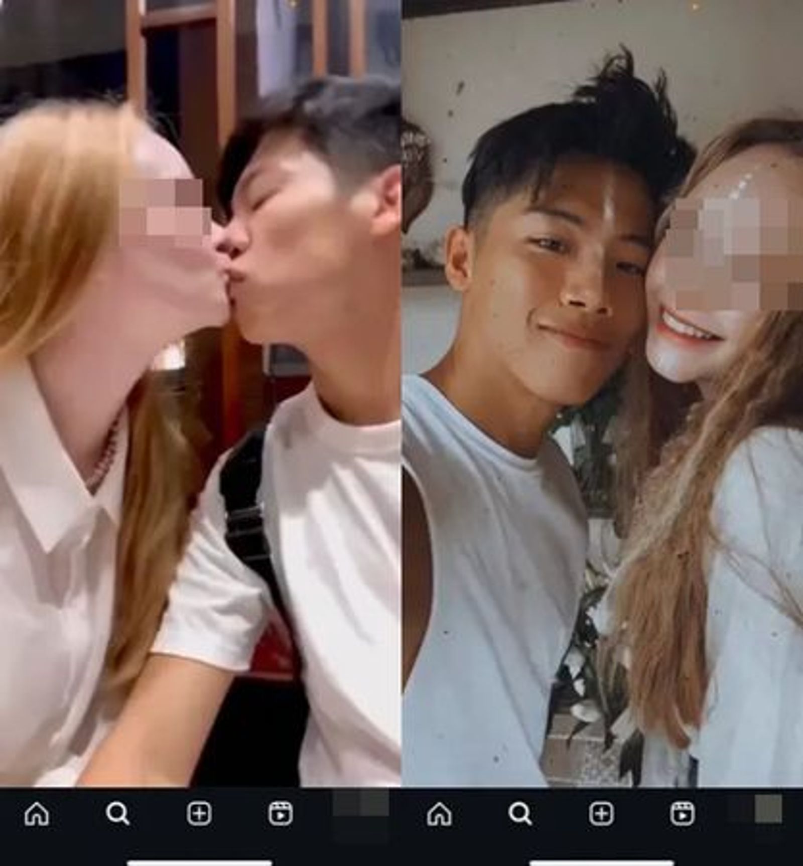 范成章曾和女模接吻。翻攝Dard