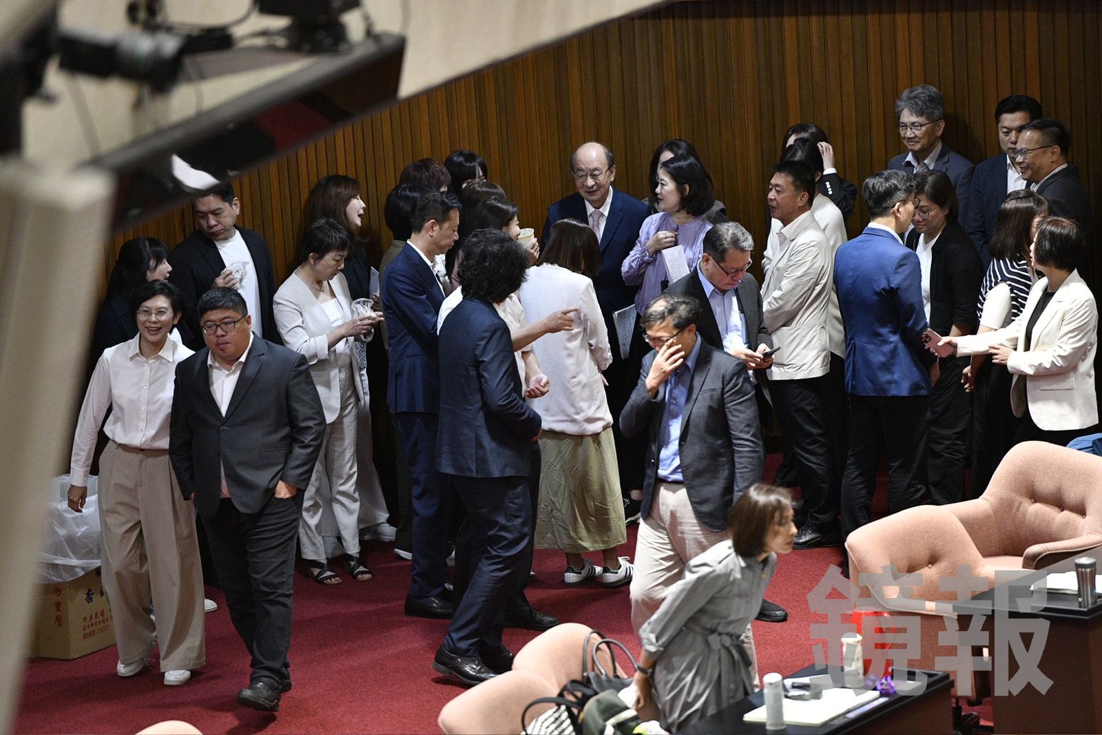 民進黨立院黨團今天上午在立法院議場內舉行黨團大會。（圖／李智為攝）