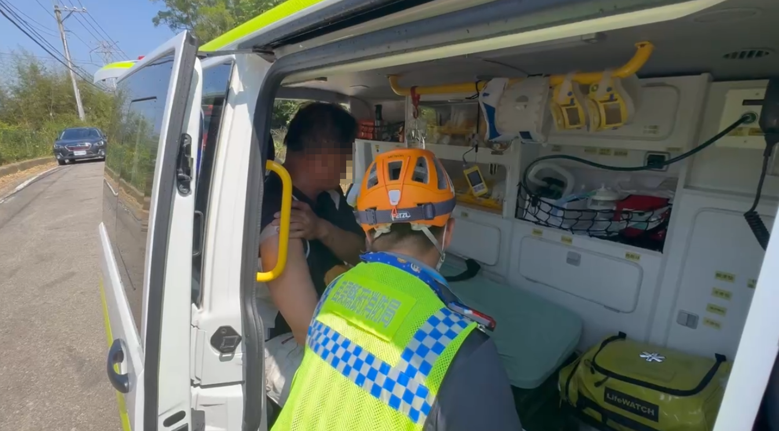 苗栗頭屋蜂螫案件共有6人送醫。讀者提供