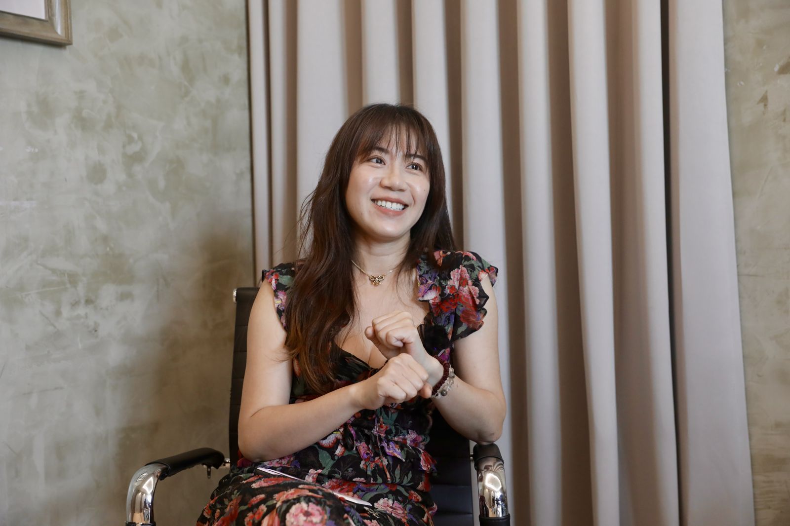 嚴雯馨說，自己個性不適合從政。（圖／林煒凱攝）