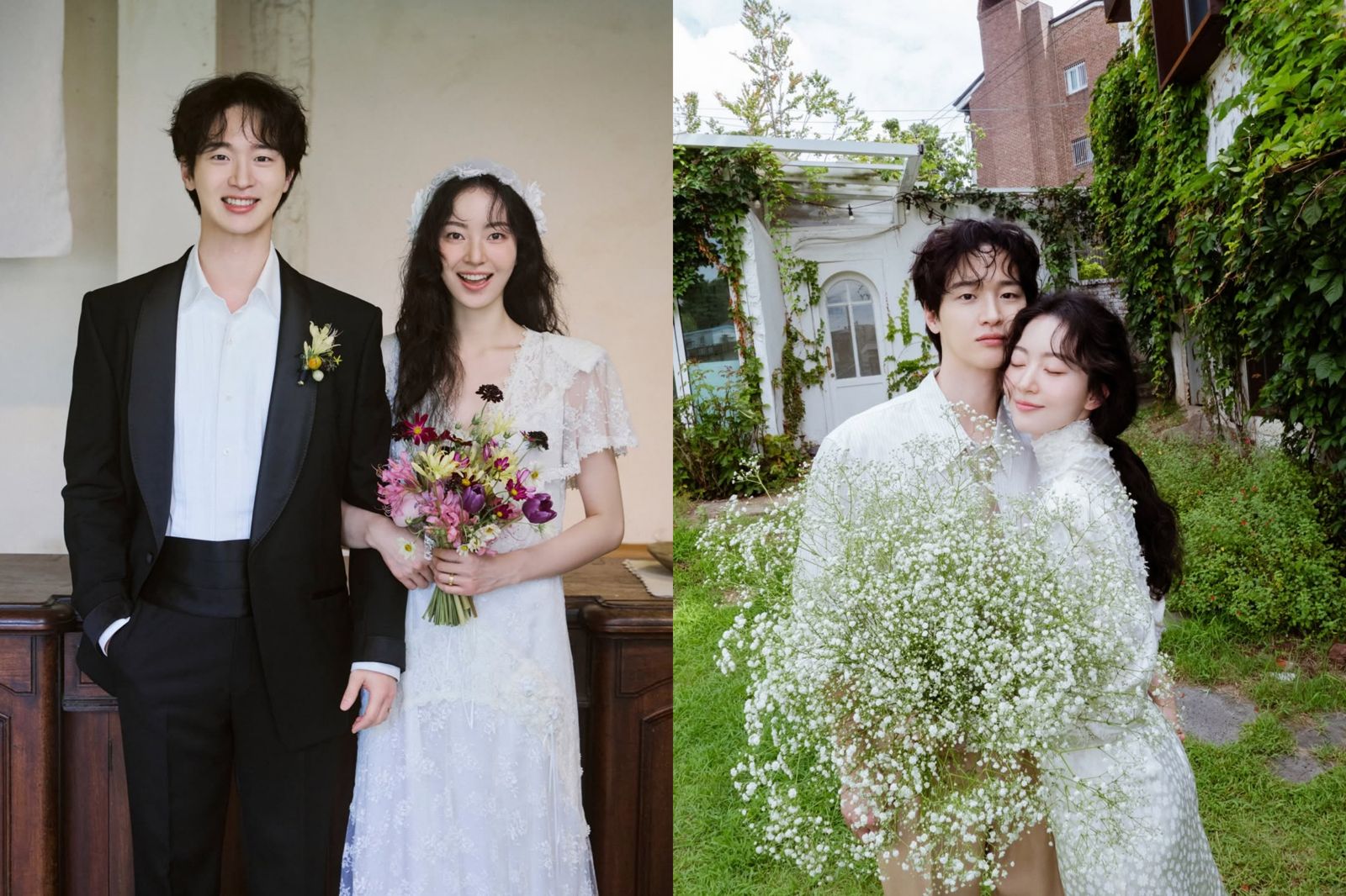 張東潤(左)與小5歲的演員嬌妻金承允今天將大婚,搶先公開婚紗照。圖/翻攝自IG@dongyoon_0712