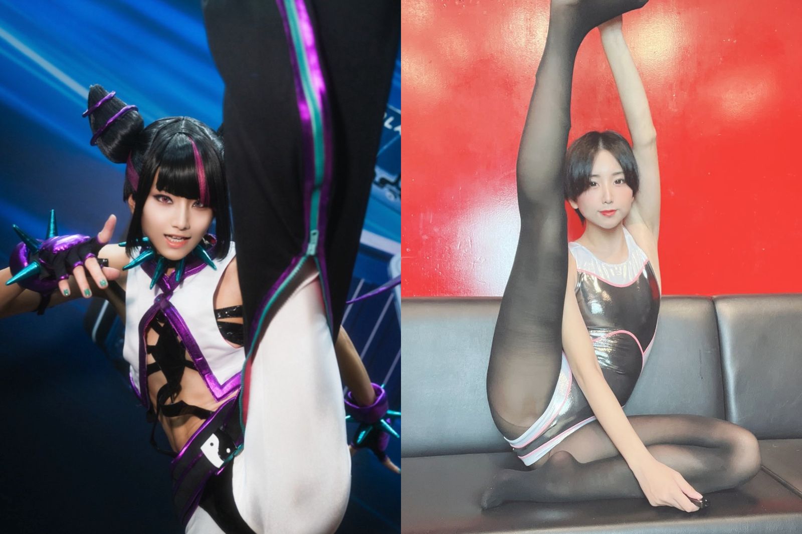 柳丸招牌「一字馬」讓不少網友印象深刻。圖／翻攝自柳丸IG