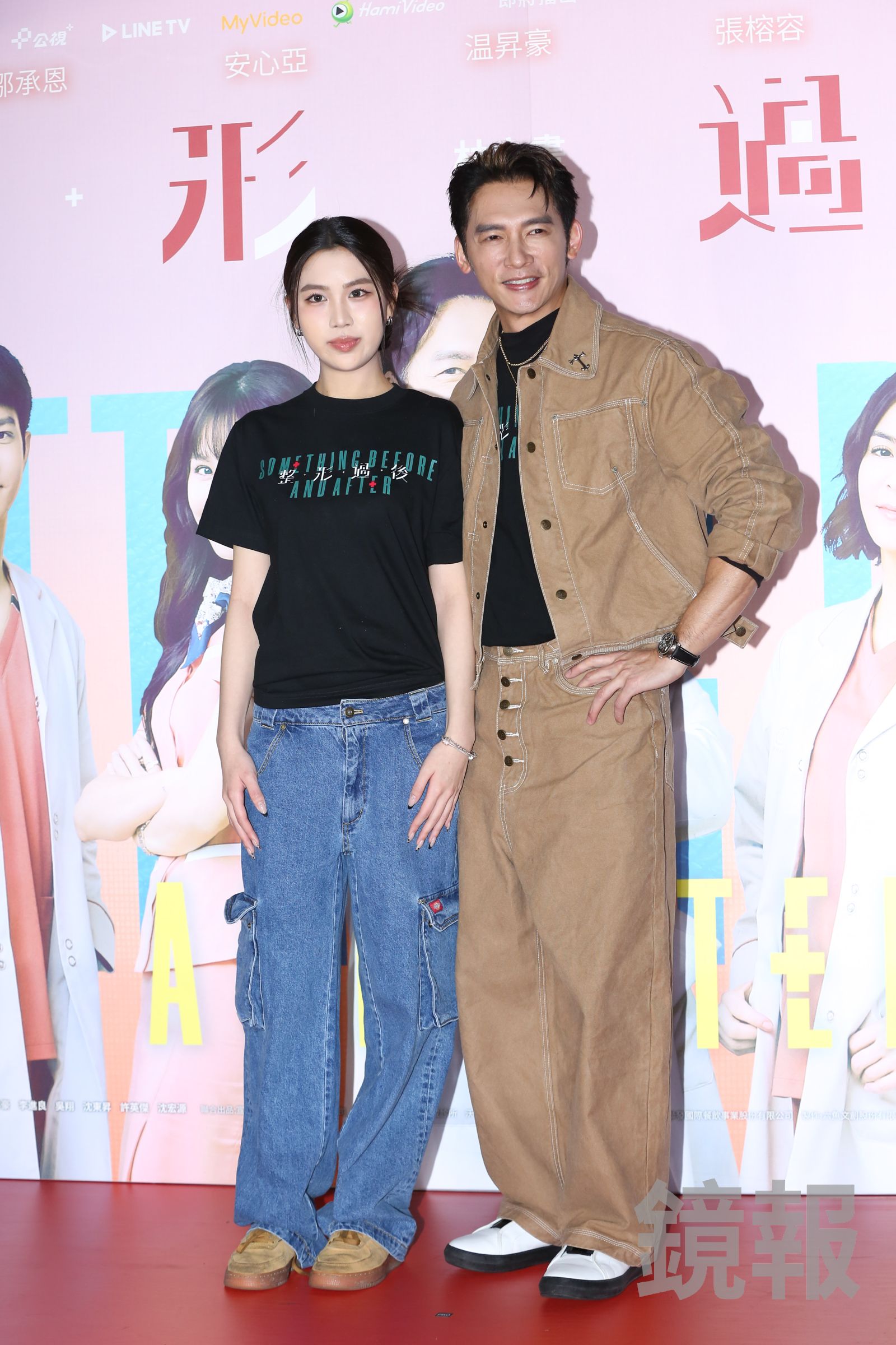 温昇豪(右)與Emma劇中演父女。李鍾泉攝