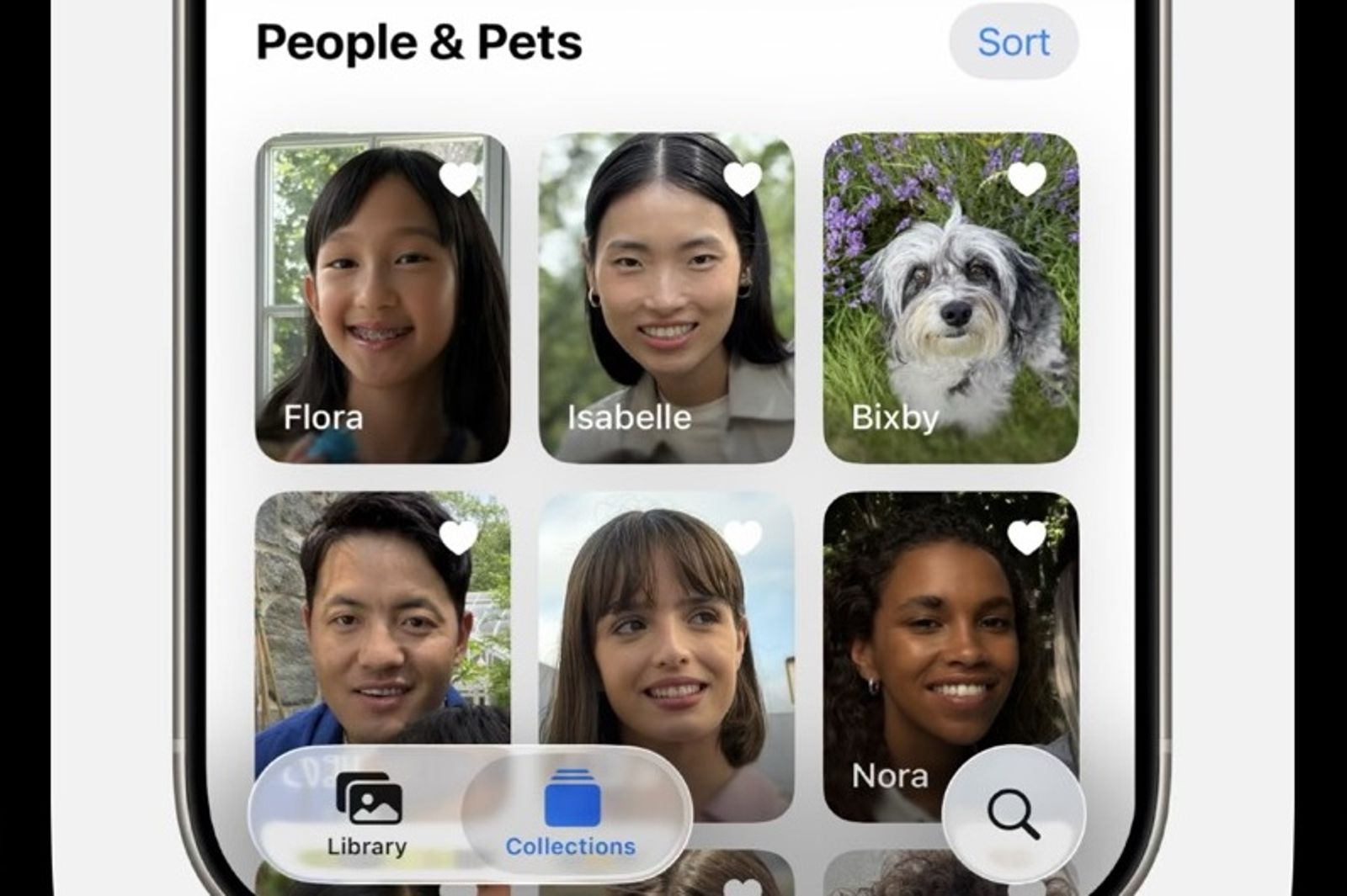 iphone照片App可以自動偵測人、動物歸類相簿。圖/翻攝自iphone官網
