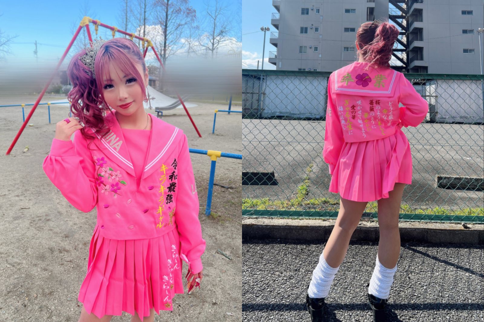 Rumina國小畢業，照片曝光遭網友形容「以為40歲女人在玩cosplay」。圖／翻攝自X@rumina_510