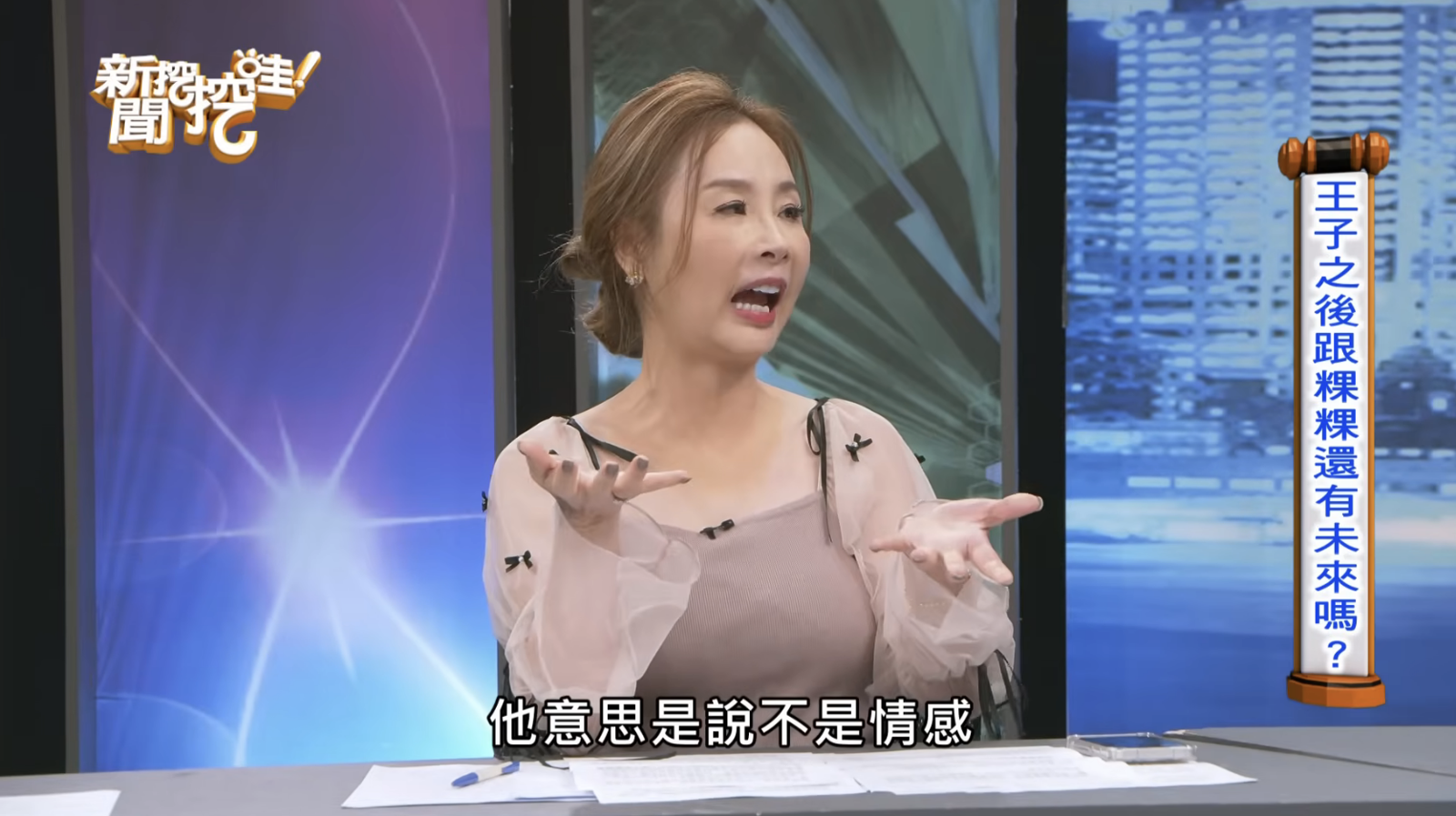 許聖梅認為王子不可能娶粿粿。翻攝新聞挖挖哇！YouTube