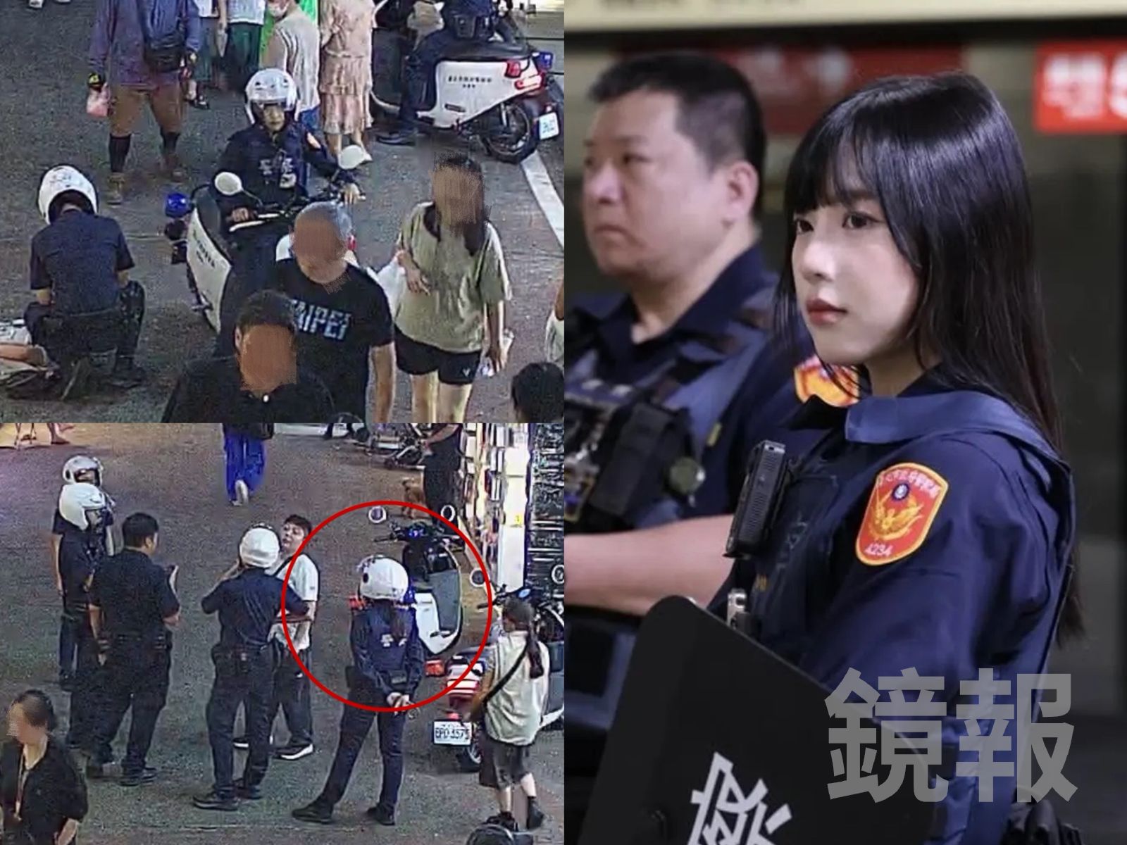 百萬人朝聖「仙氣女警」再現身!夜市壓制酒空2警遭狠踹…手機當場噴飛