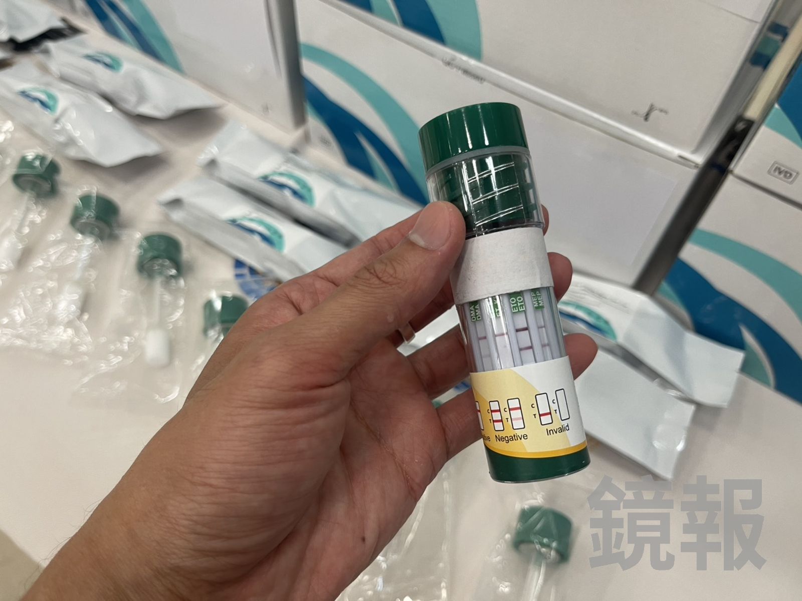 美製快篩試劑，只要3分鐘就可測出駕駛人是否毒駕，可檢測7種常見毒品。翻攝畫面