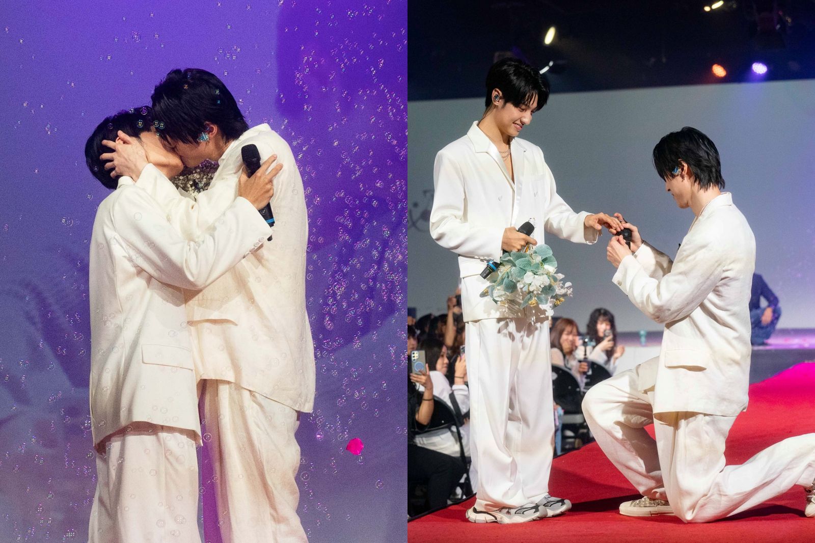 王君豪、成晞深情表白求婚，浪漫互吻。《秘密關係》製作單位提供