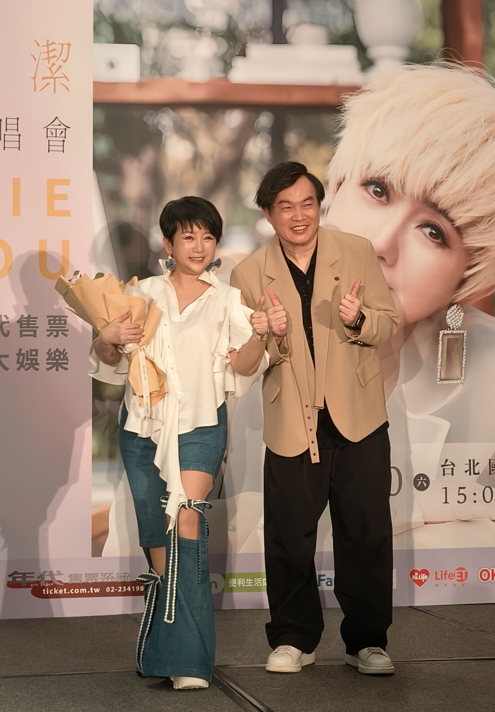 康康29日現身記者會力挺好友周思潔開唱。尤嬿妮攝