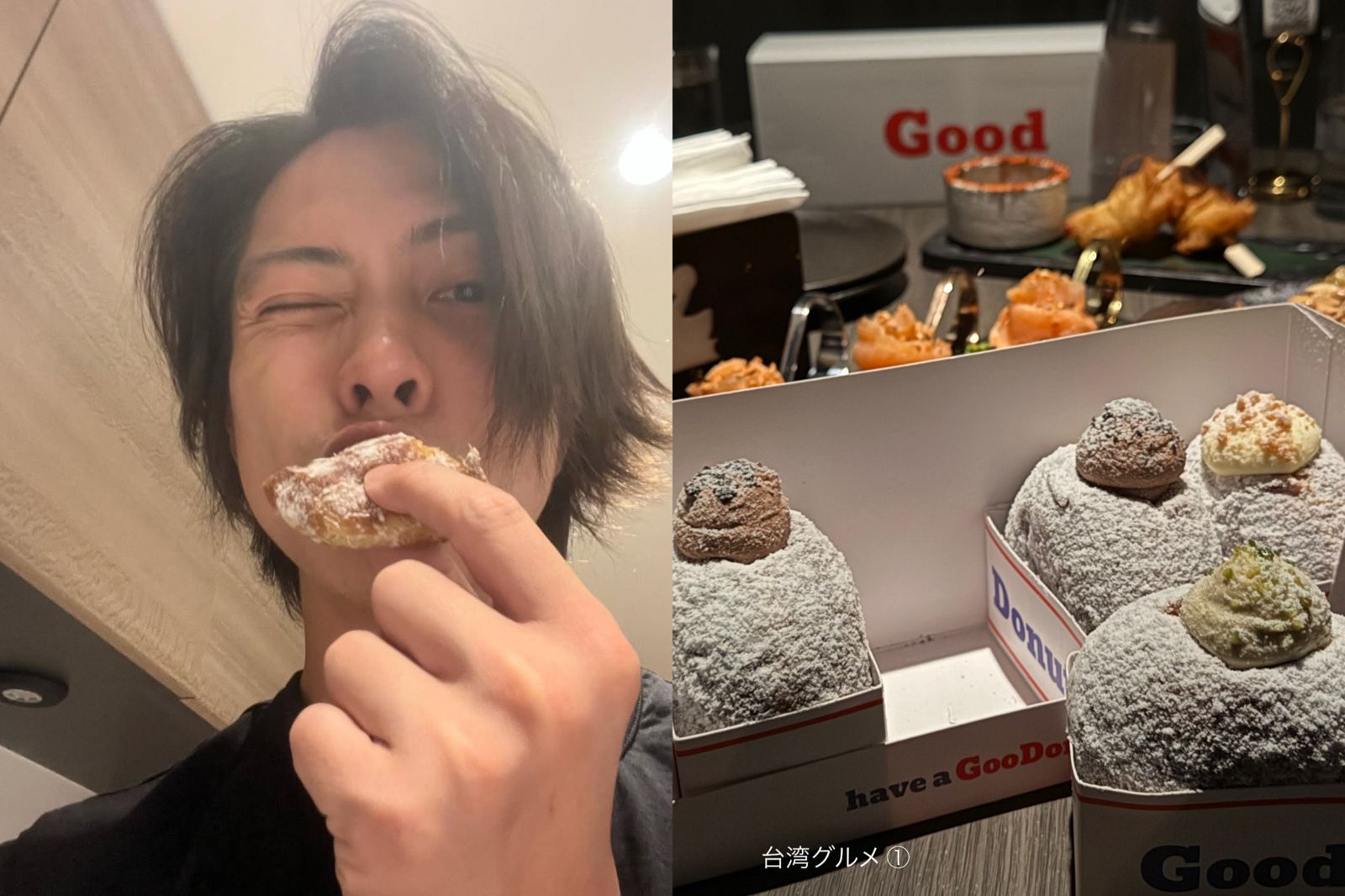 平時就愛甜甜圈的山下智久,來台也去了阿Ken的甜甜圈店,還po限動宣傳。翻攝IG@tomo.y9