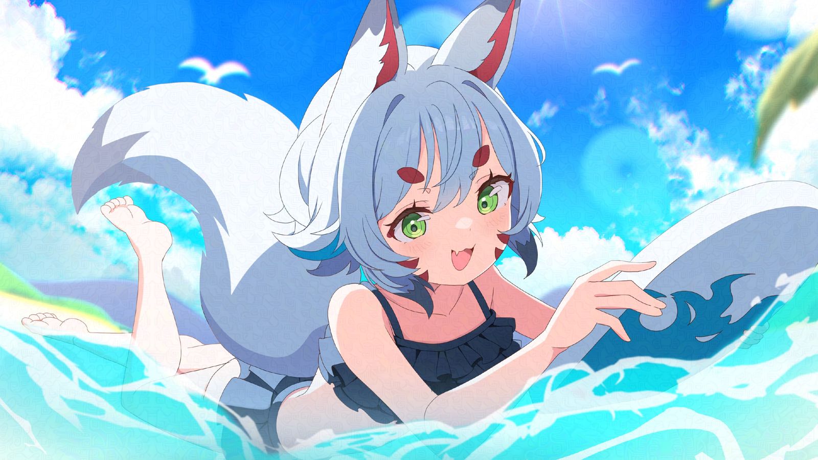 虛擬主播狐白しろ。圖/翻攝自X/@shir0_kohaku