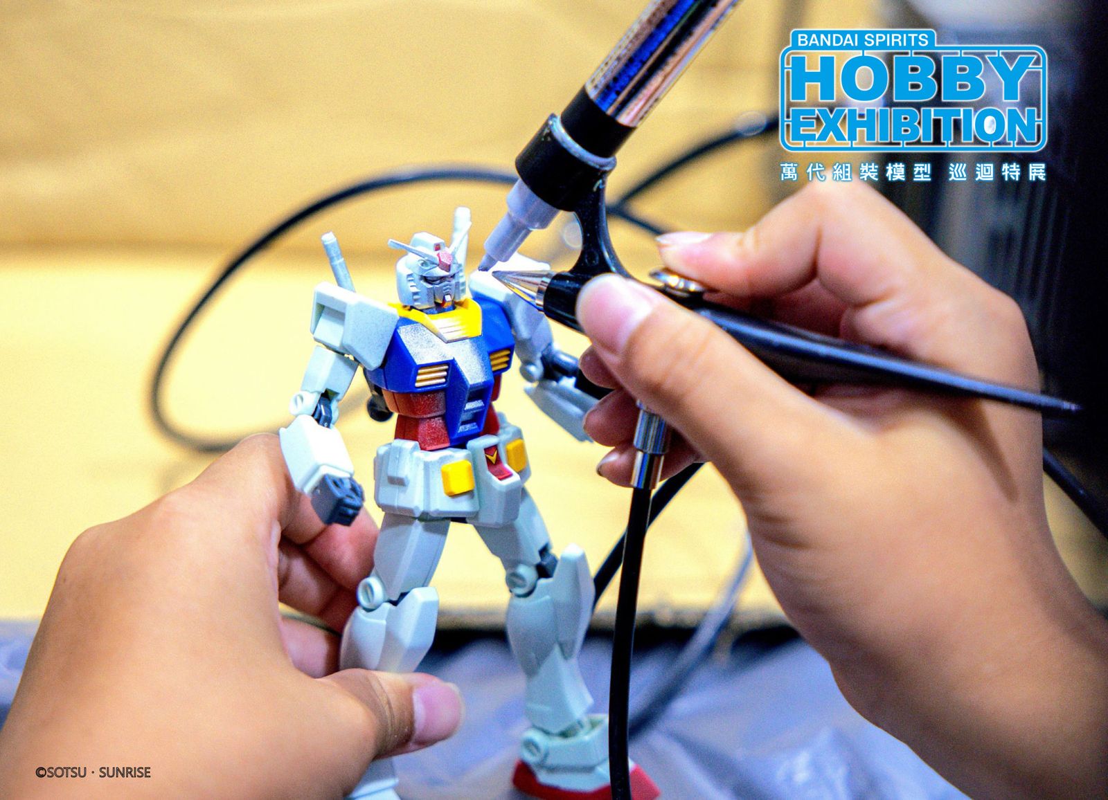 展區同步設有「萬代組裝模型體驗教室」，邀請專業模型製作老師親自指導組裝技巧。圖／台灣萬代南夢宮提供