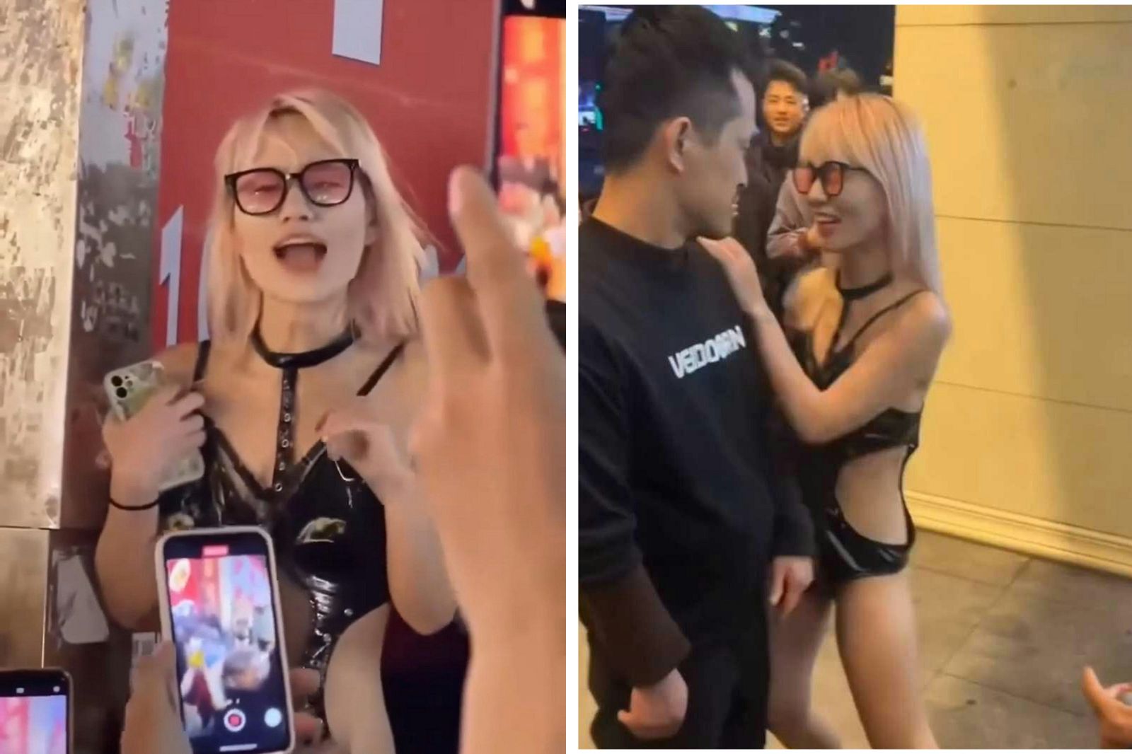 中國比台灣更「解放」!性感女當街猥褻男路人 鄉民圍觀不救