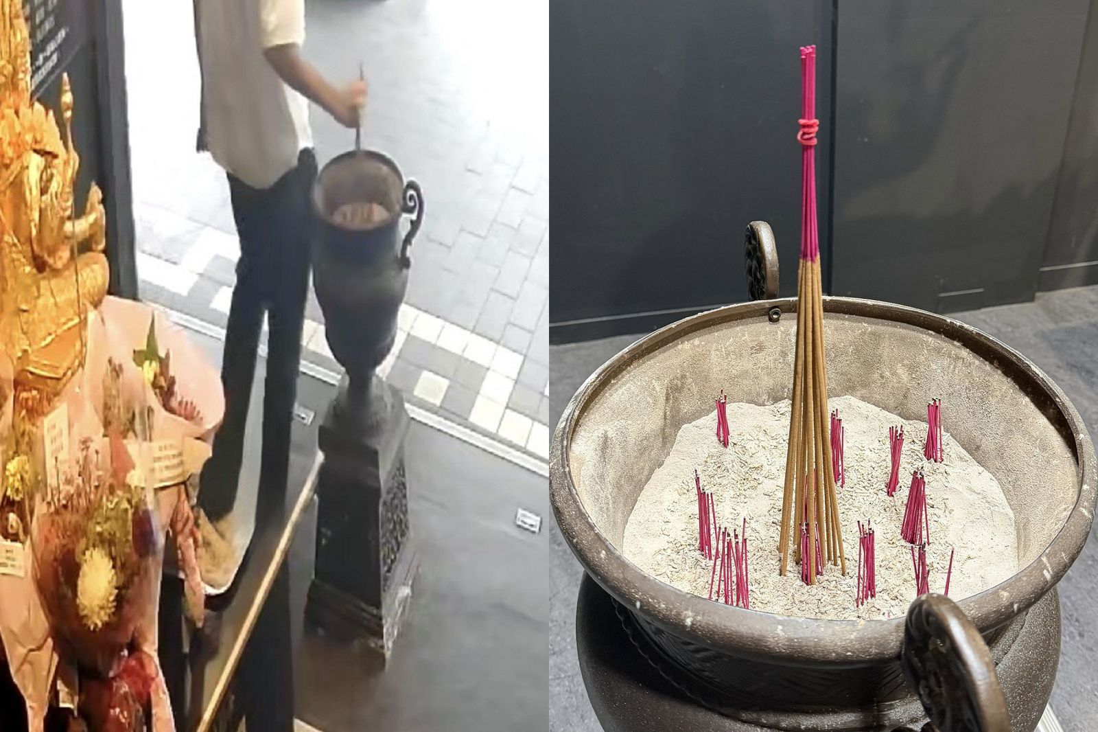 台南四面佛香爐遭惡搞「倒插香」 廟方怒報警揪怪客!民俗專家曝下場