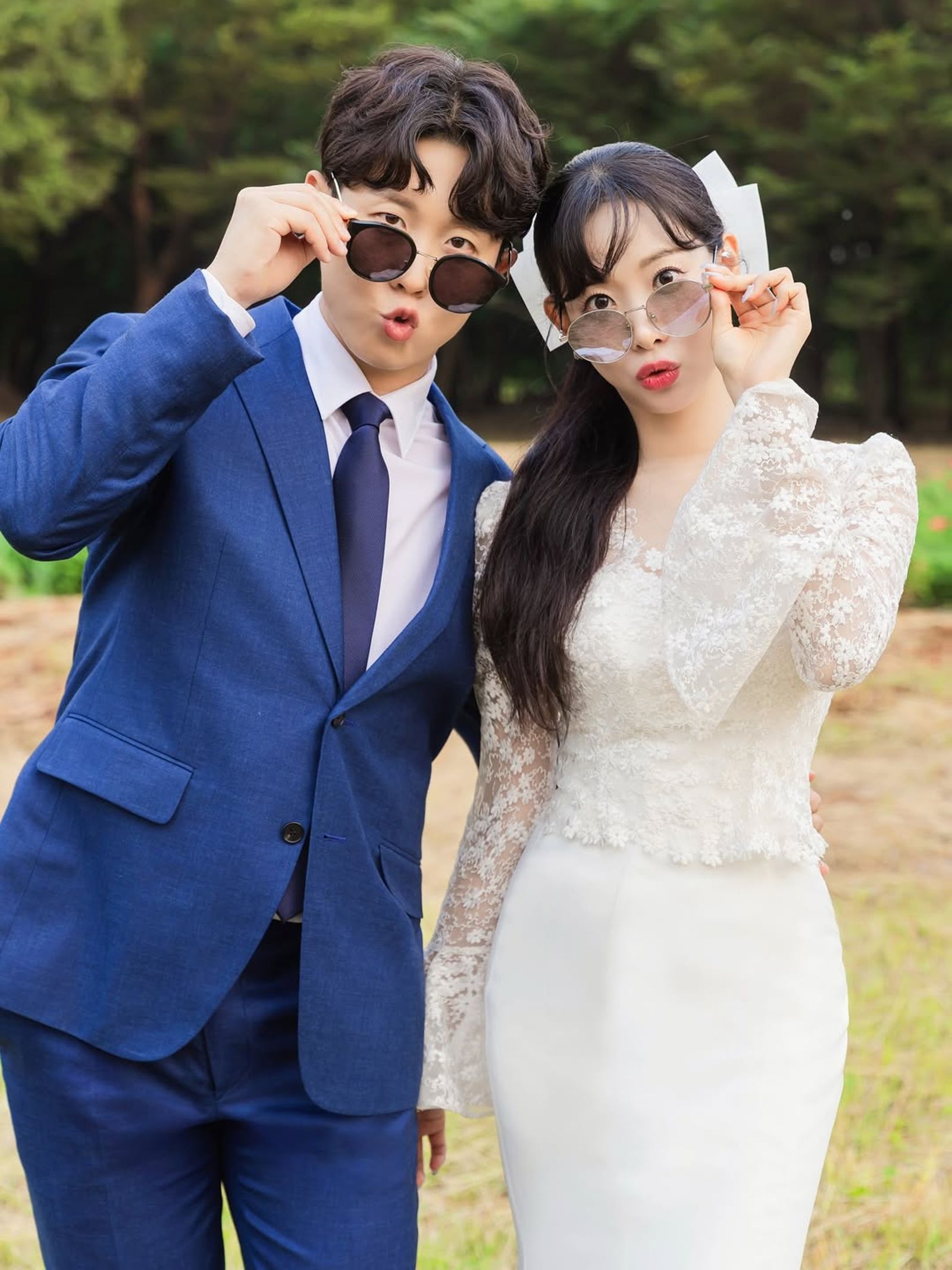 夫妻倆十分登對。翻攝IG＠pink_hannaaa