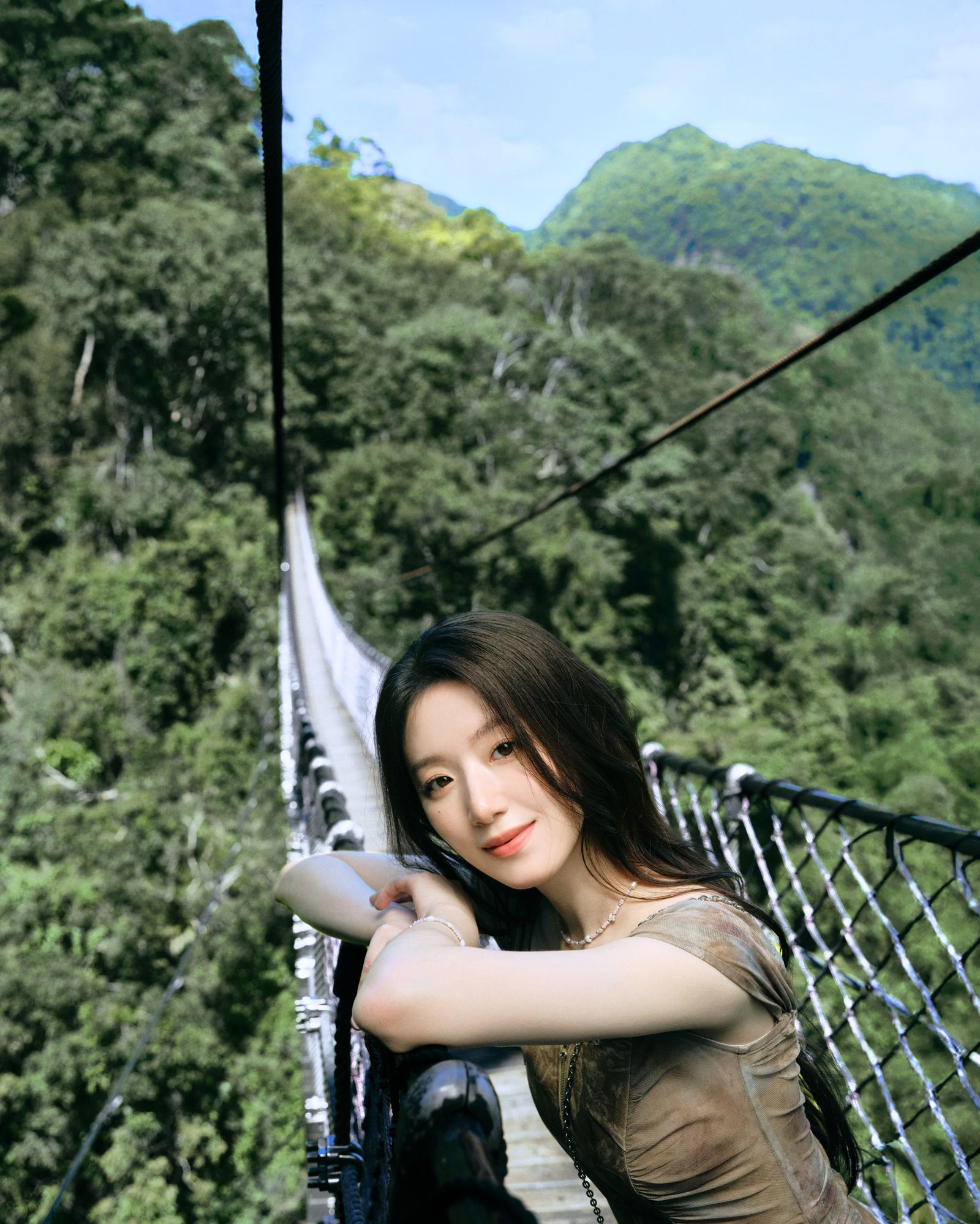 舒華最愛小烏來天空繩橋的自然風景。桃園市政府觀光旅遊局提供