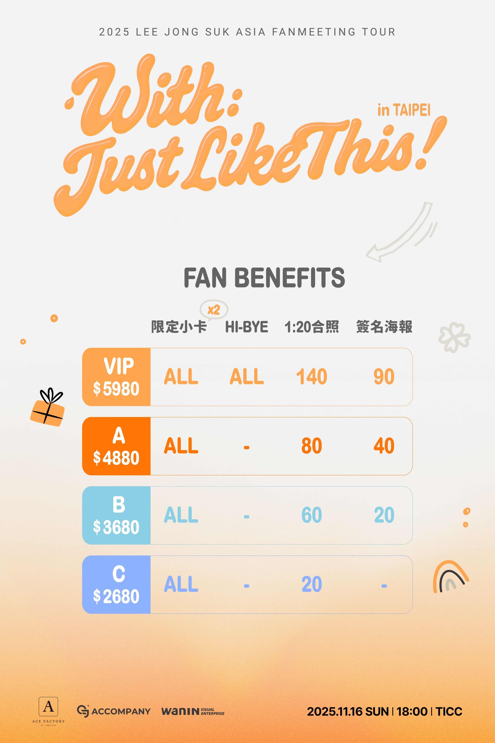 李鍾碩準備限定小卡、合照等福利。網銀國際影視提供