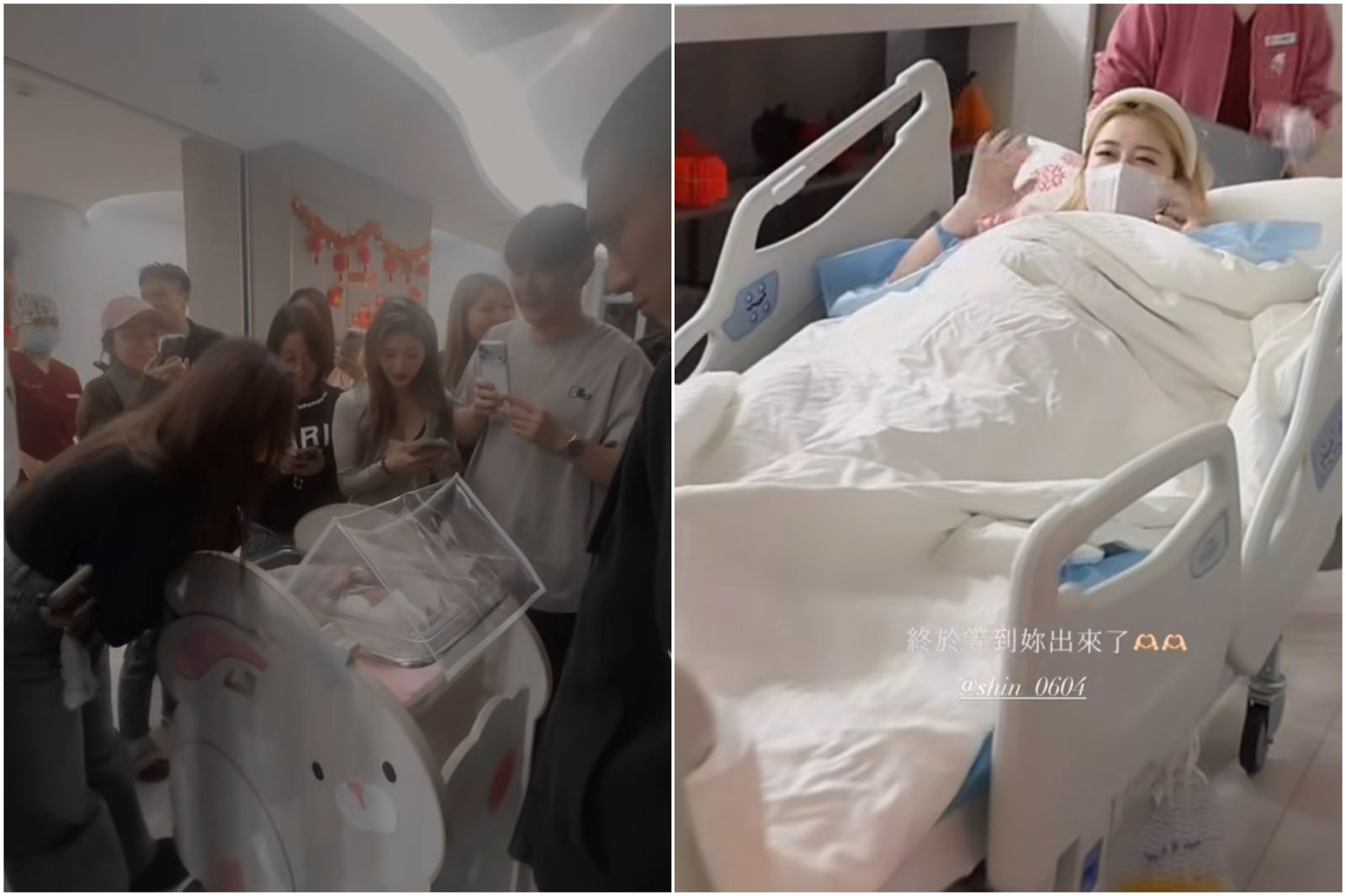 許多親友陪同饅頭媽生產。翻攝IG @shin_0604