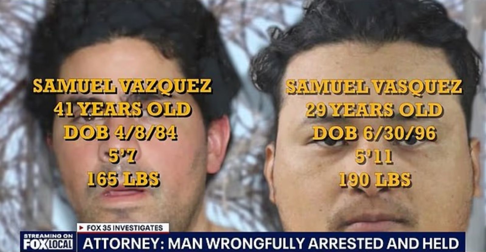 瓦茲奎茲（左）和瓦斯奎茲無論身高、膚色、臉型都完全不同。圖／翻攝自X