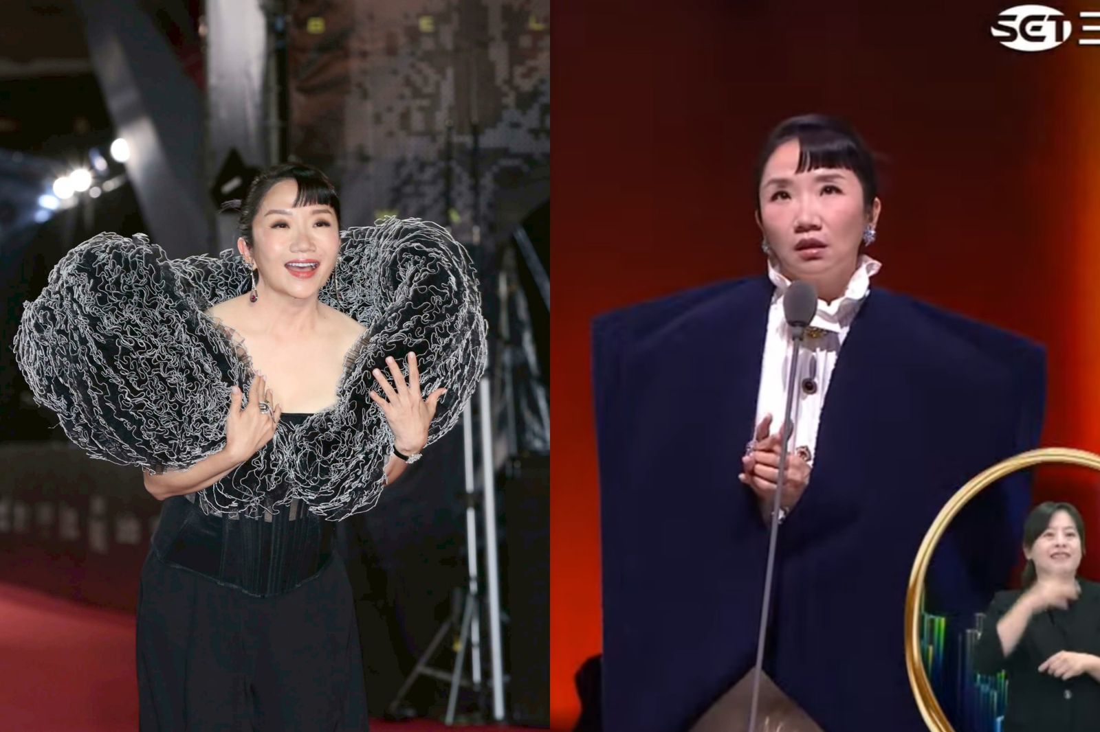 金鐘60／陶晶瑩服裝創意無限　穿「鋼刷」走紅毯、頒獎著「熱壓吐司」