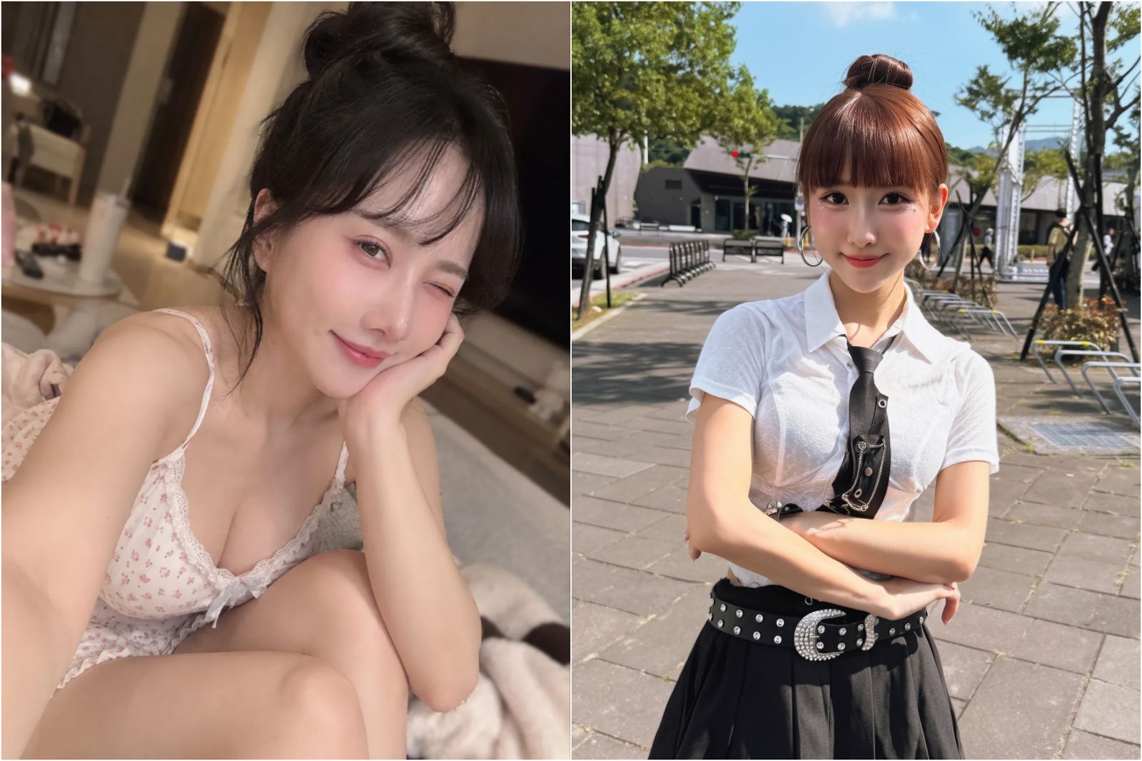 小珍奶(左)發文揭露前隊友董璦昀(右)放鳥早已約定好的表演活動。圖/翻攝自Threads@bubbletea_wang、bubbletea_wang