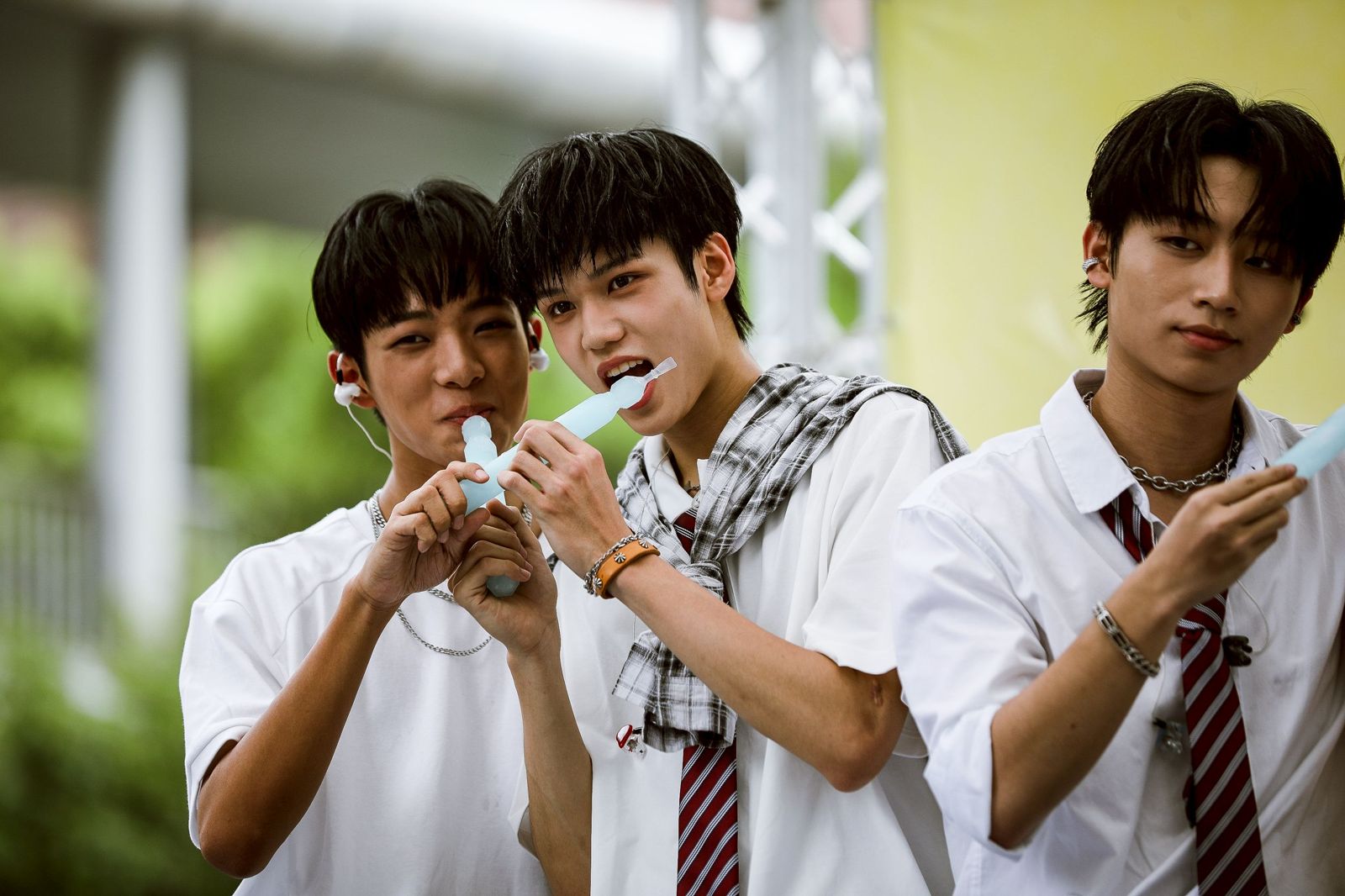 男團F.F.O今6日在信義區舉辦簽唱會。鄒保祥攝