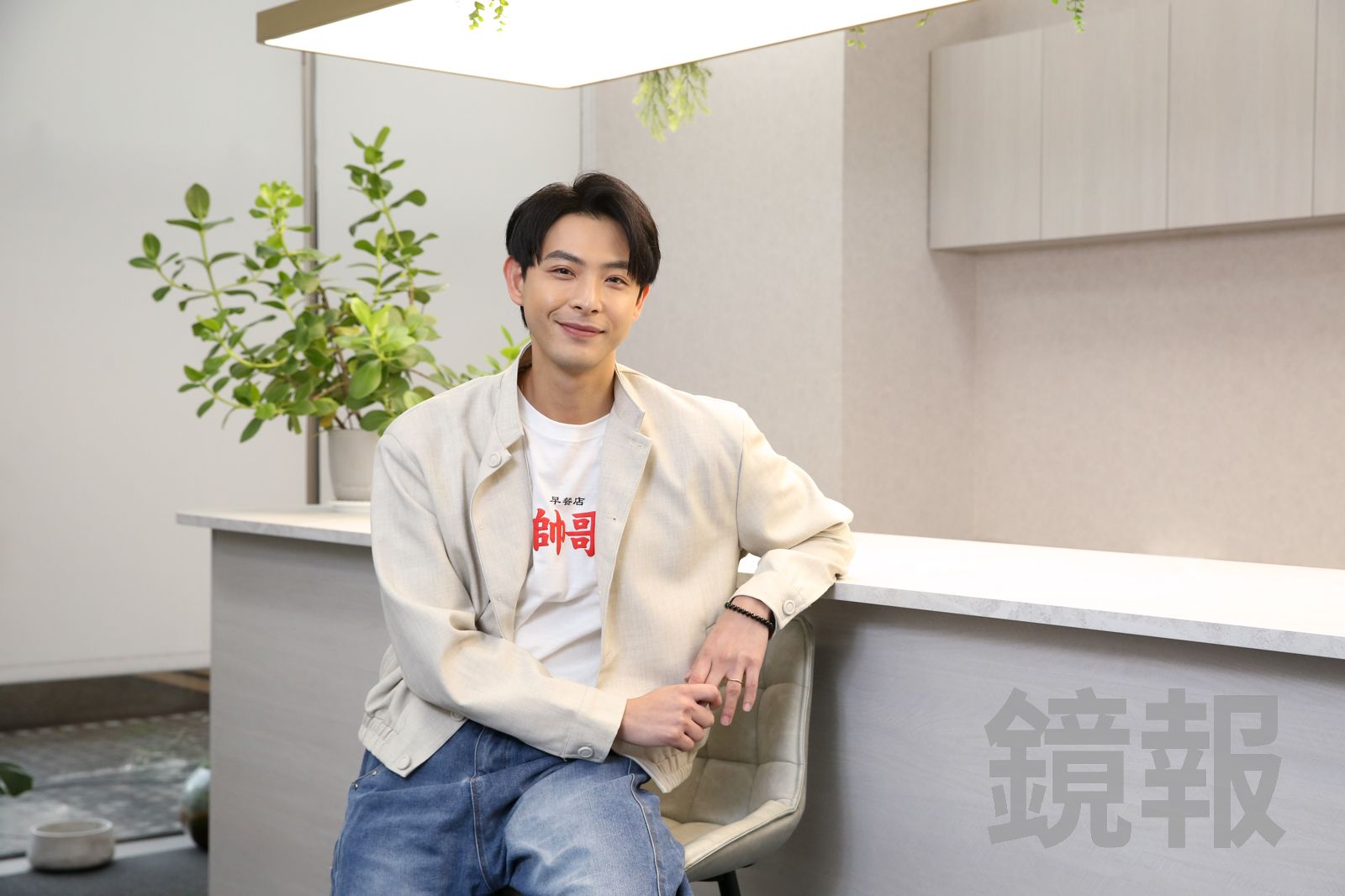 連晨翔為宣傳新戲《舊金山美容院》受訪。董孟航攝