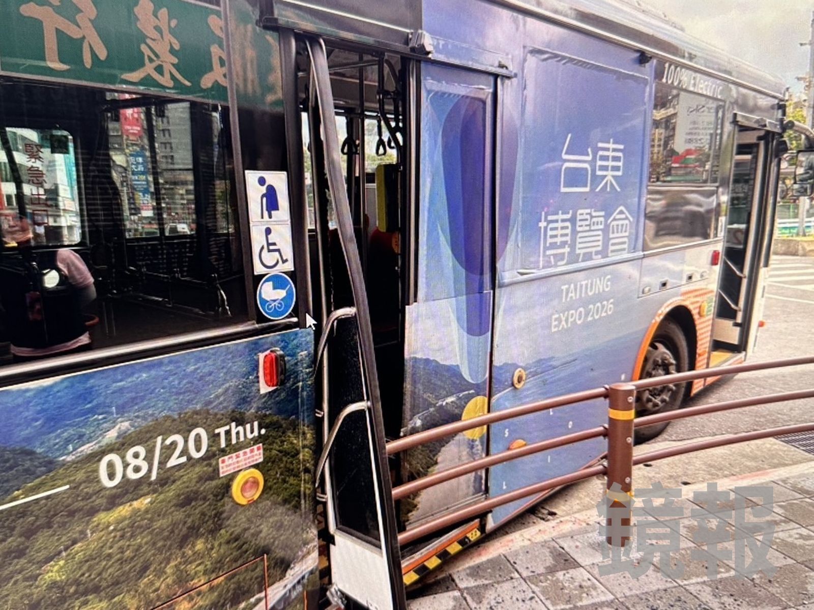 萬華公車右轉後門擦撞人行護欄!26歲女乘客受傷 駕駛酒毒測結果出爐