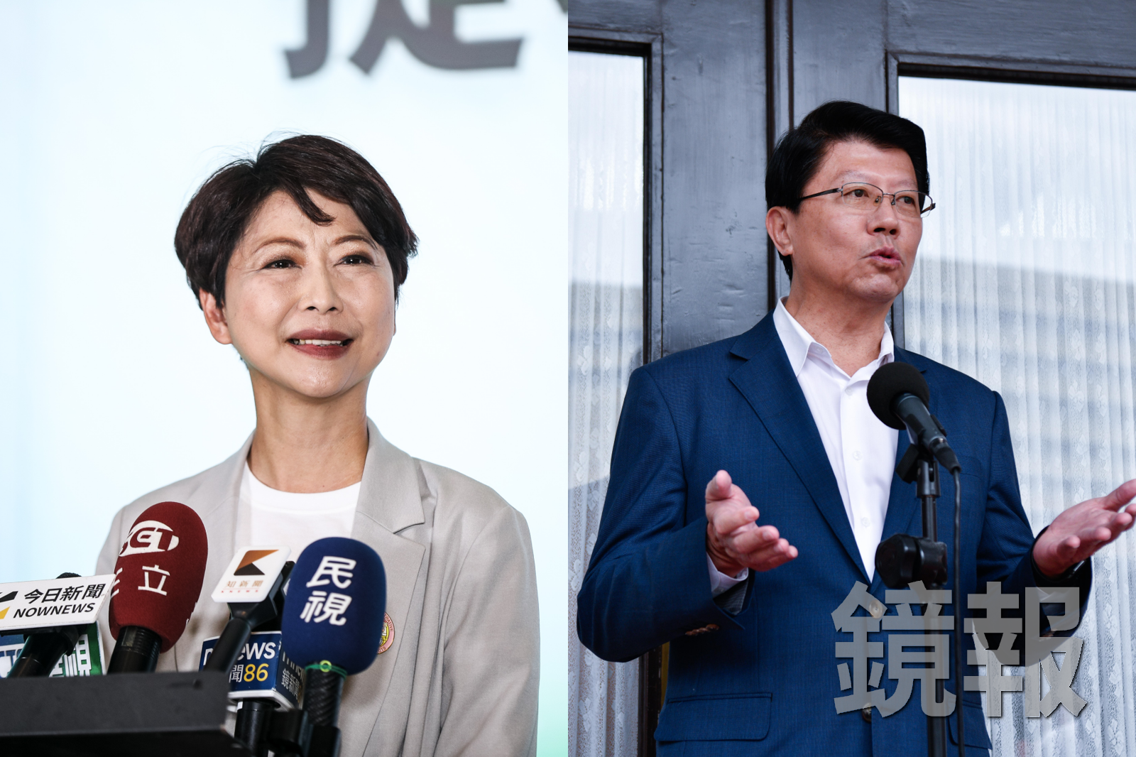 新台灣國策智庫今天公布台南市長選情民調,民進黨台南市長候選人陳亭妃獲得59.4%的支持度,國民黨候選人謝龍介為22.6%,兩人差距36.8個百分點。資料照片。攝影鄒保祥、李智為