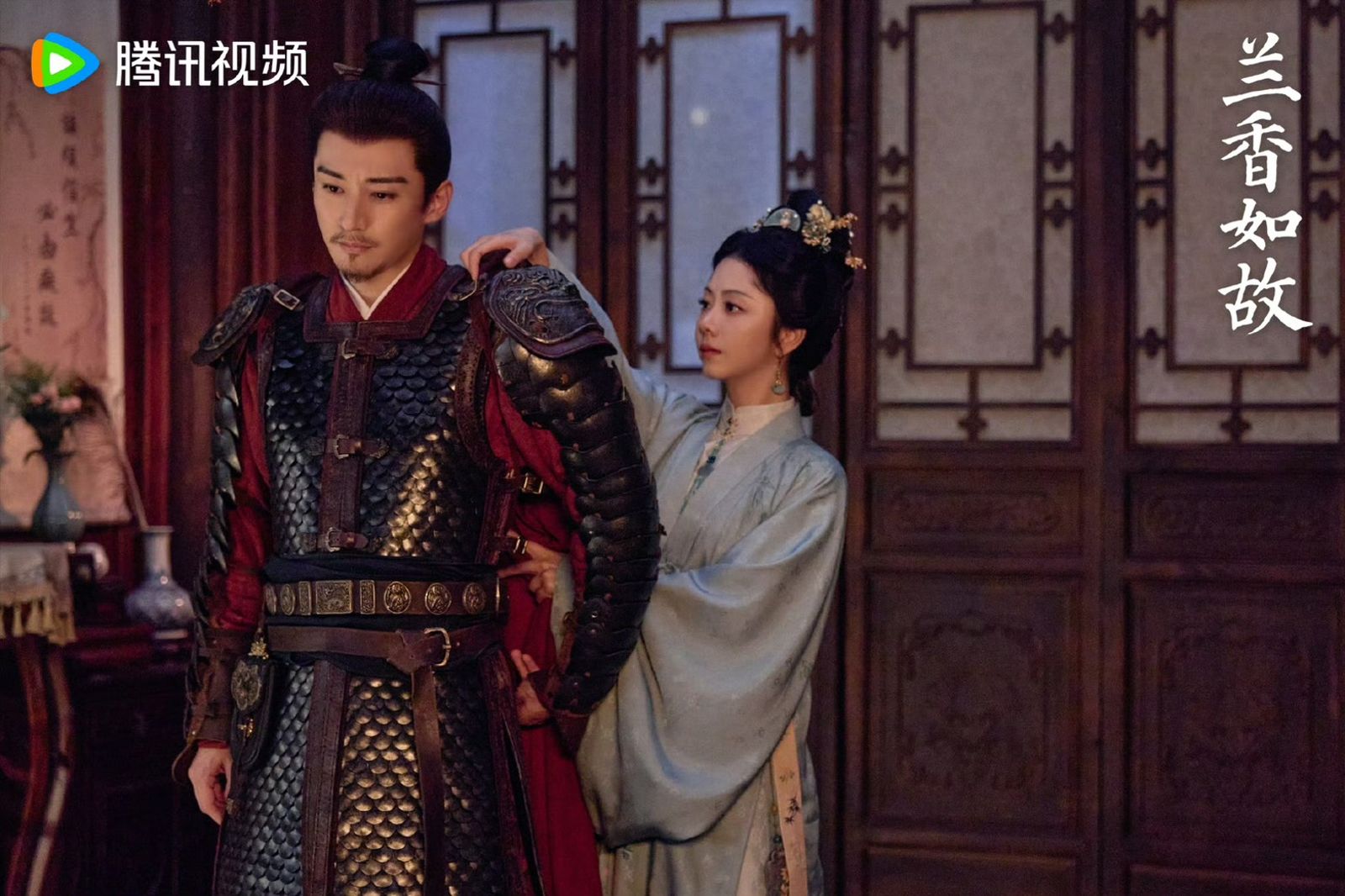 劉學義(左)與譚松韻主演的《蘭香如故》大結局催淚。圖/翻攝自微博