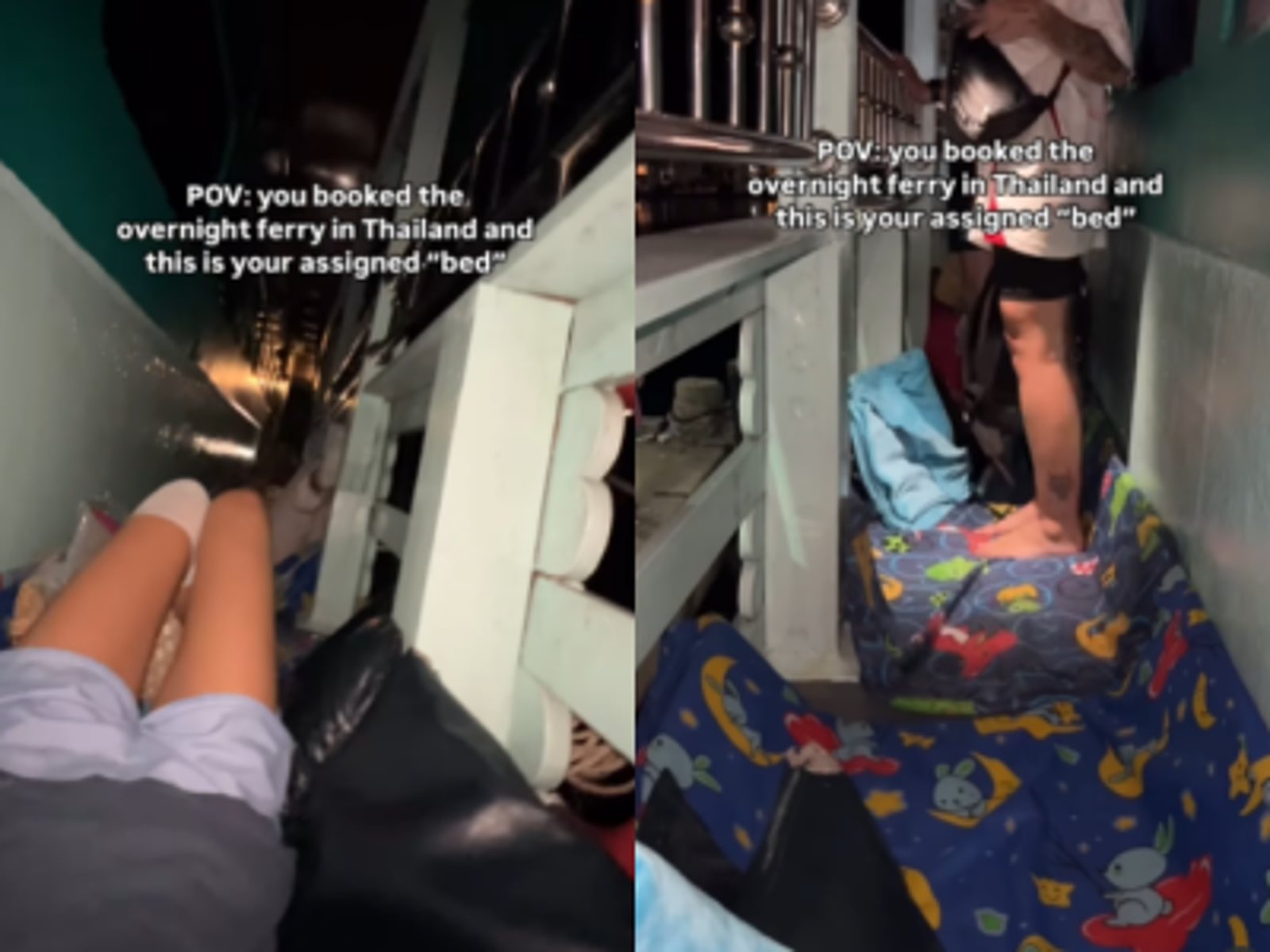 此床非彼床！她訂泰國渡輪床位竟在「甲板上」　一不小心就會落海
