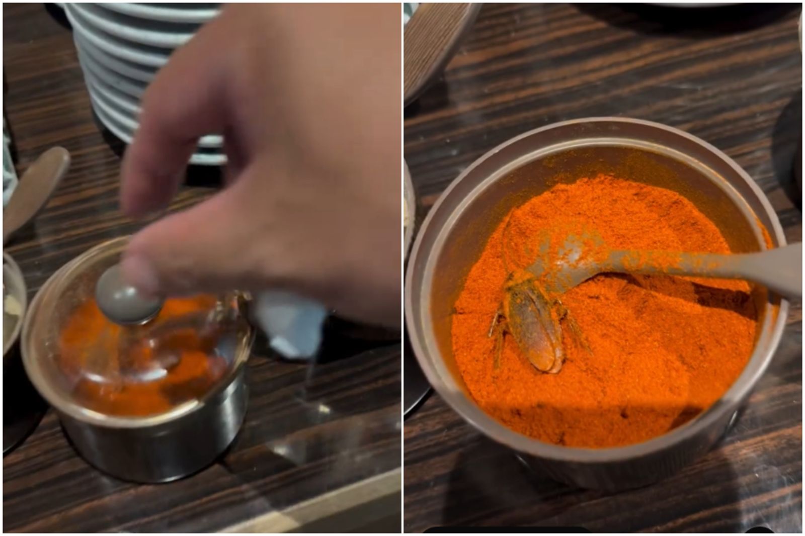 噁爆!高雄燒烤店「整隻小強」躺辣椒粉罐 他嘆:不爭氣的默默吃了