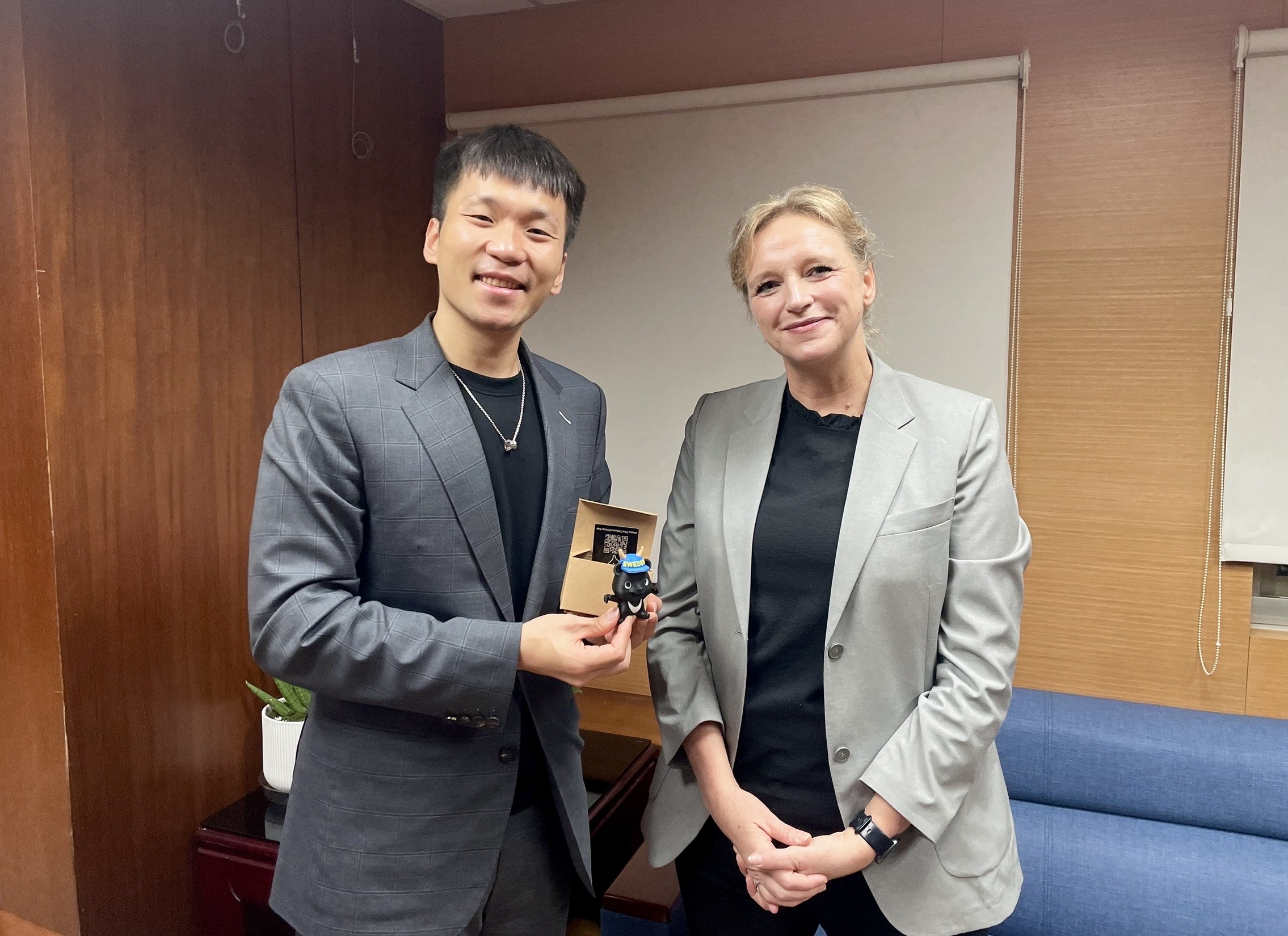 李洋與瑞典駐臺代表會談　聚焦運動外交、心理支持與全民運動