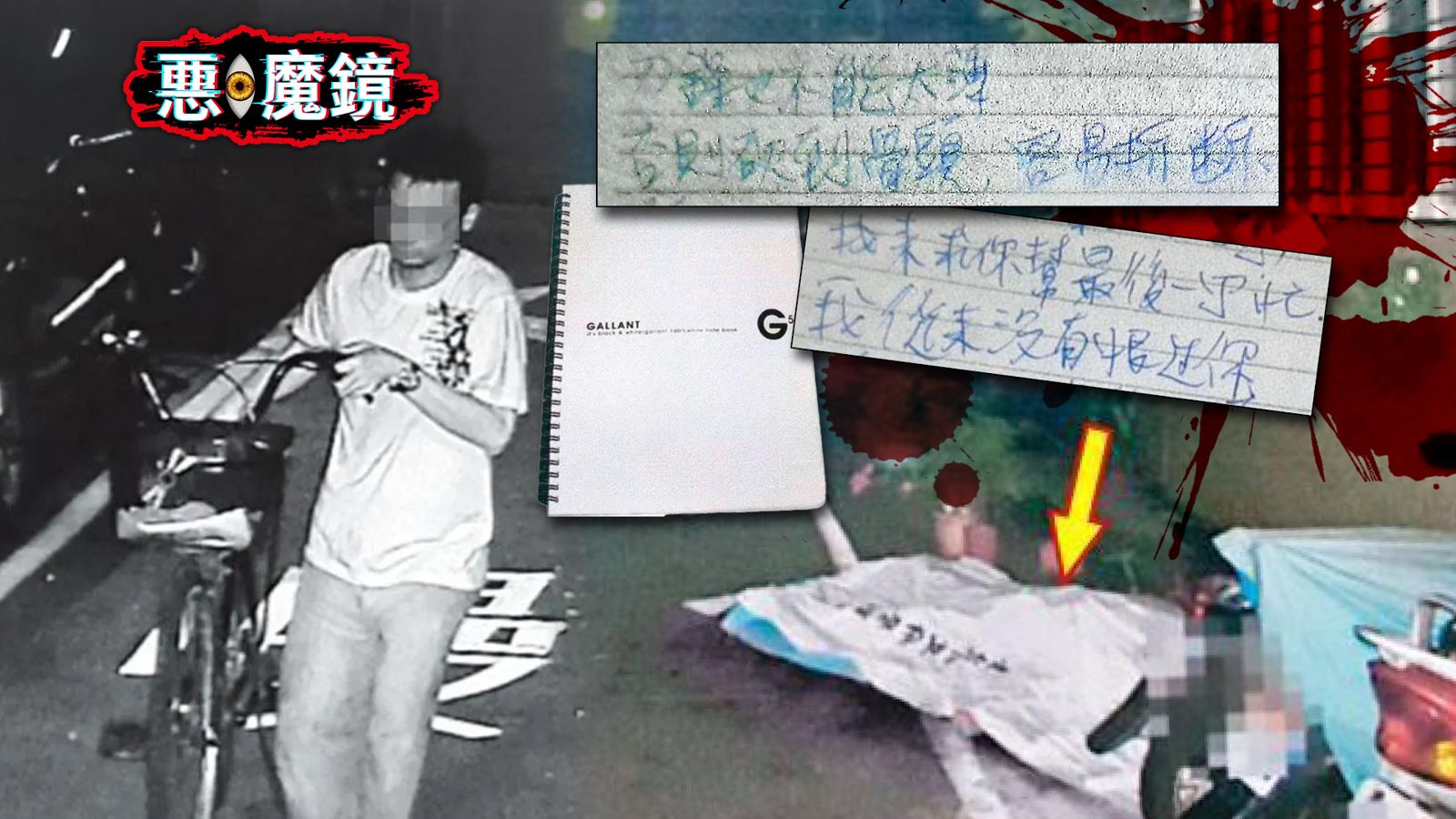 惡.魔鏡/學黑幫電影寫「殺父筆記」雞骨練刀弒親 111刀血洗家門...啃老男「慢性窒息」處決罪惡一生