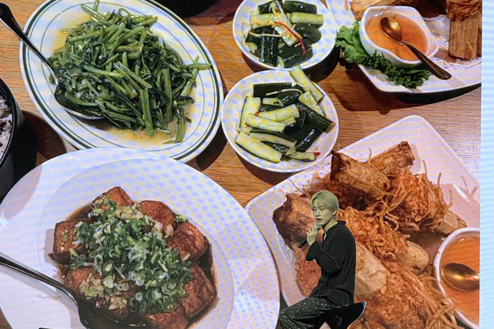 坂口健太郎分享來台吃到的道地台菜。讀者提供