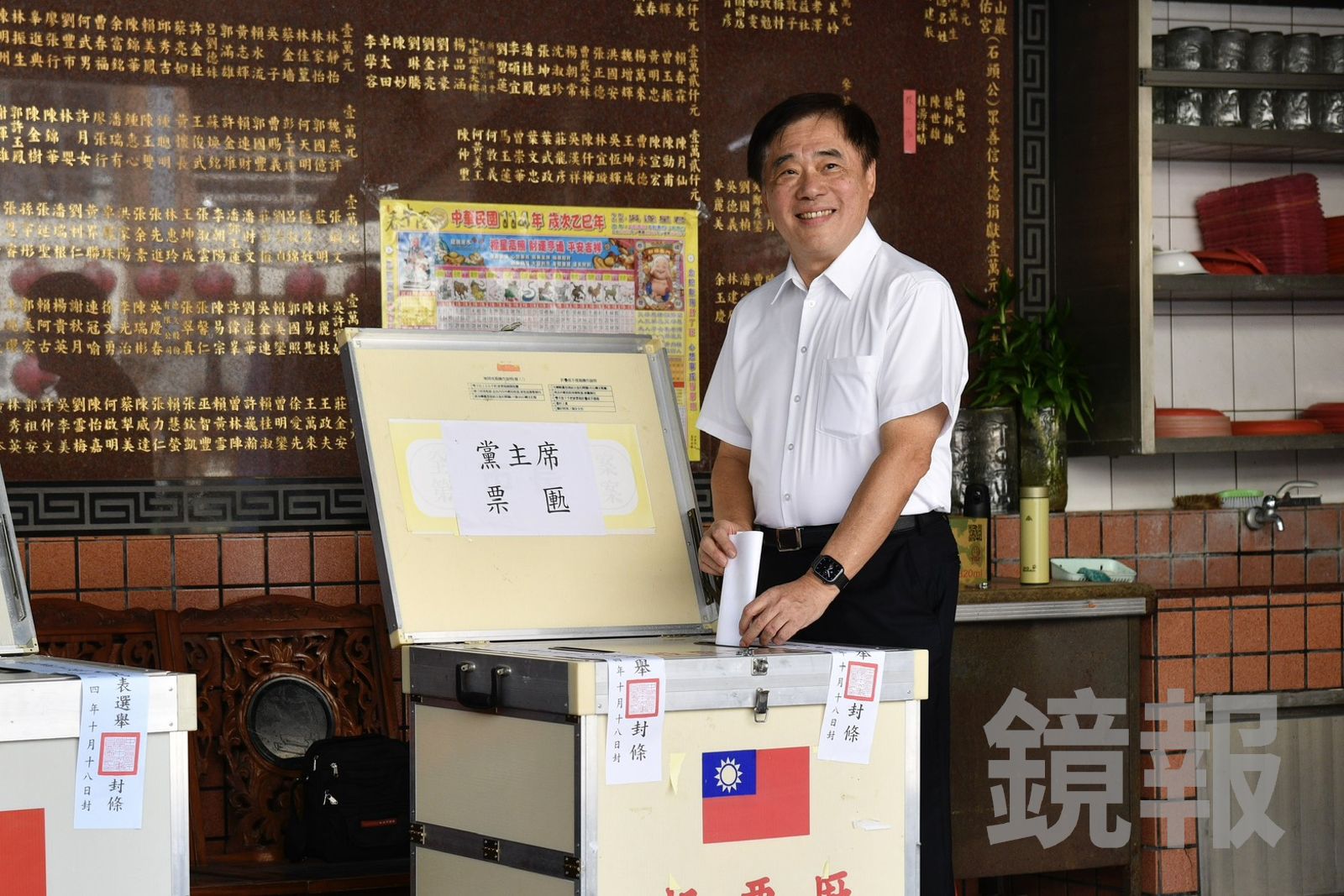 郝龍斌表示,今天當然是從從容容,準備迎接勝利。(圖/李智為攝)